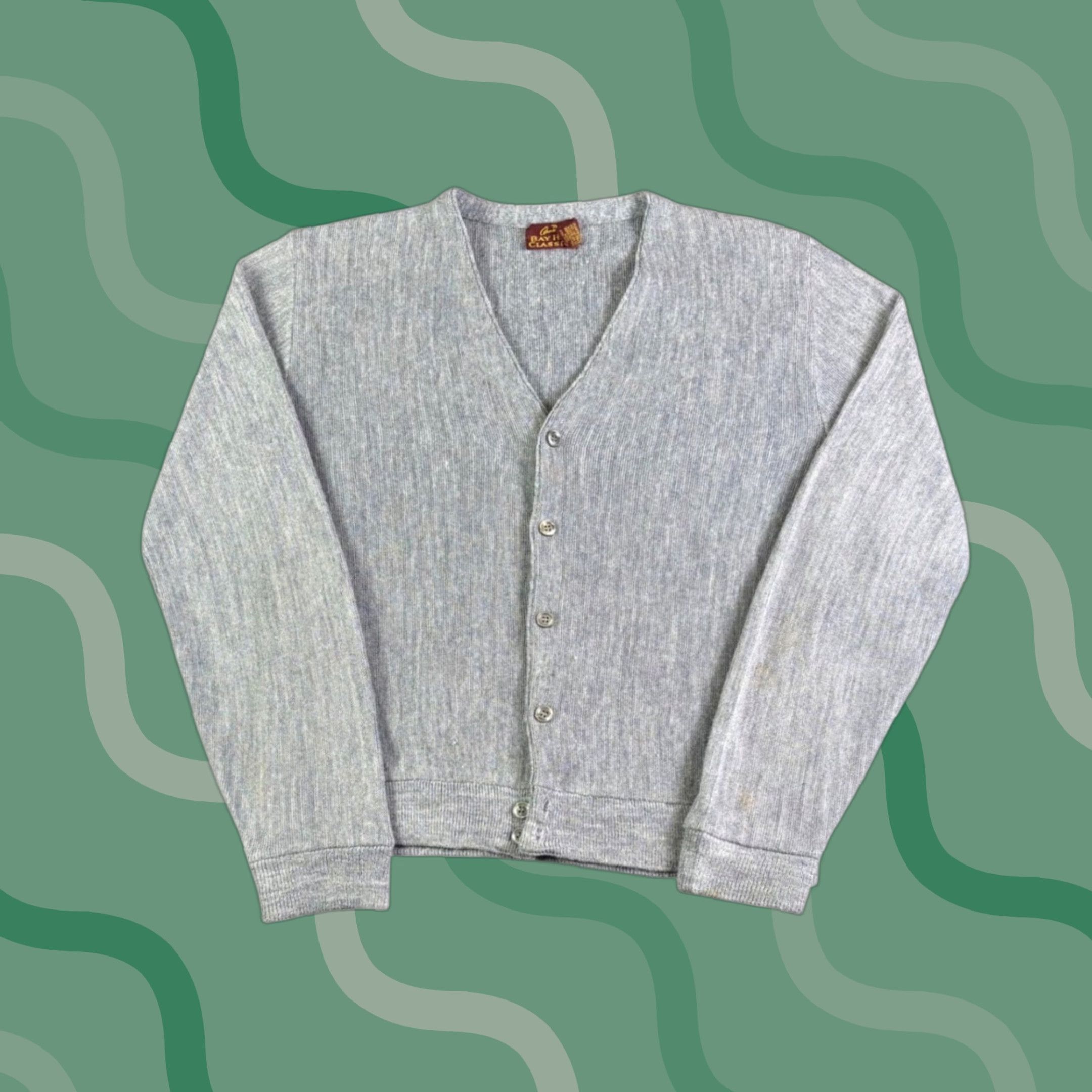 Vintage VINTAGE Arnold Palmer Bay Hill Classics Grey Cardigan Sweater Mens M Gray 1970s Orlon Ladies Men? Size US M / EU 48-50 / 2 - 1 Thumbnail