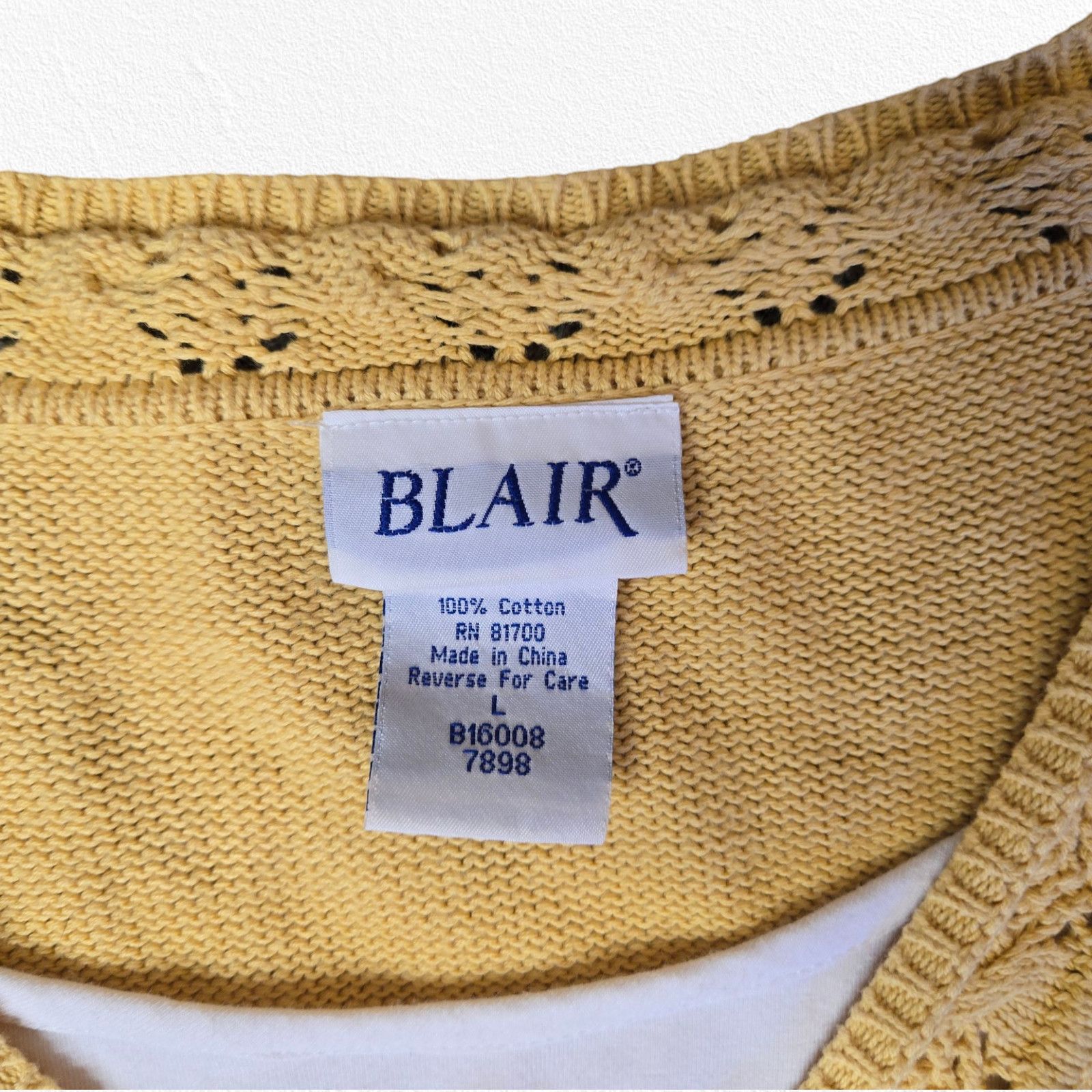 Other Y2K Yellow Crochet Knit Tunic Sweater Dress Size Large Size L / US 10 / IT 46 - 4 Thumbnail