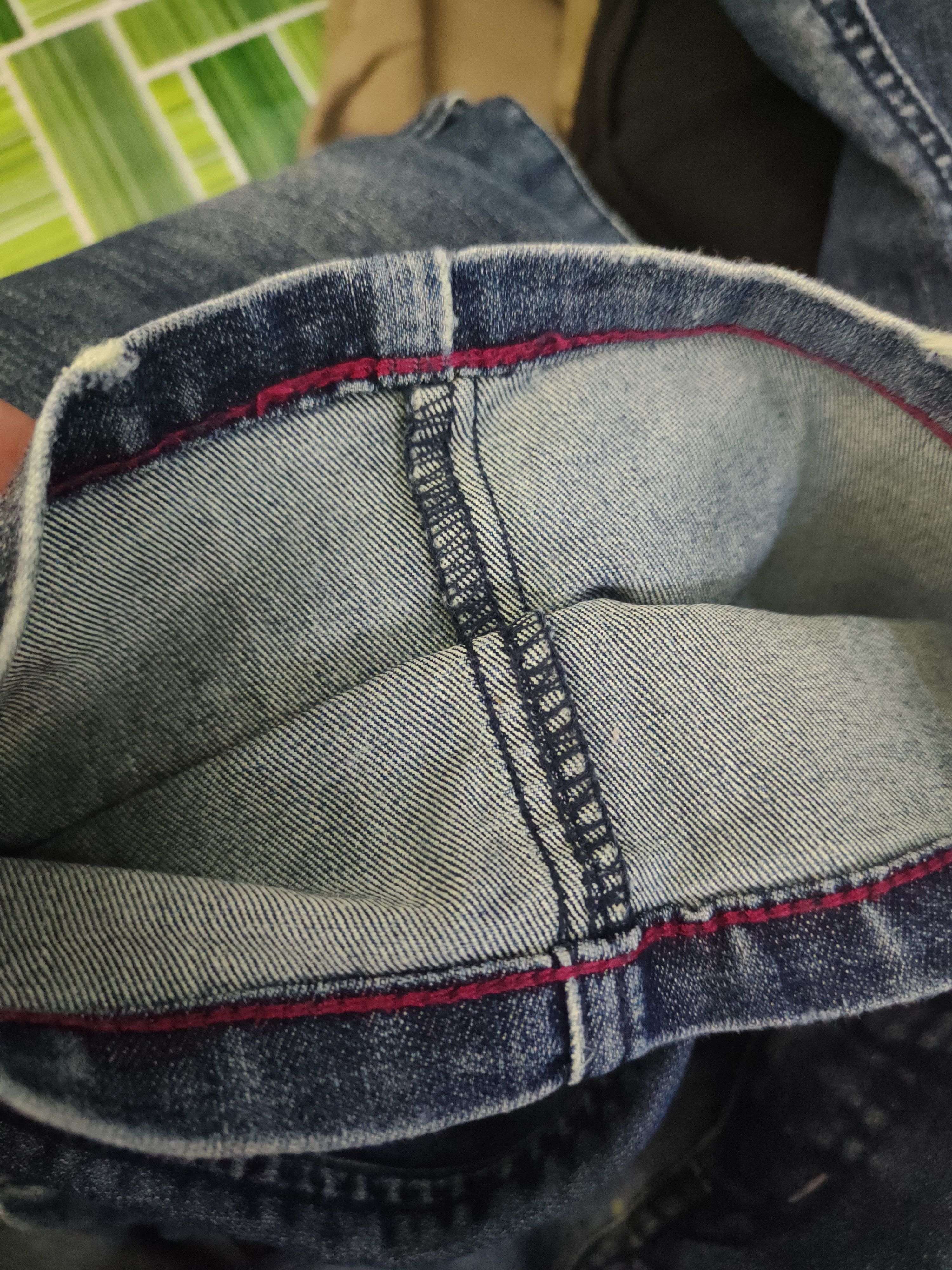 Japanese Brand DL Lyric Dark Blue Distressed Ripped Jeans #46-103T Size US 33 - 14 Thumbnail