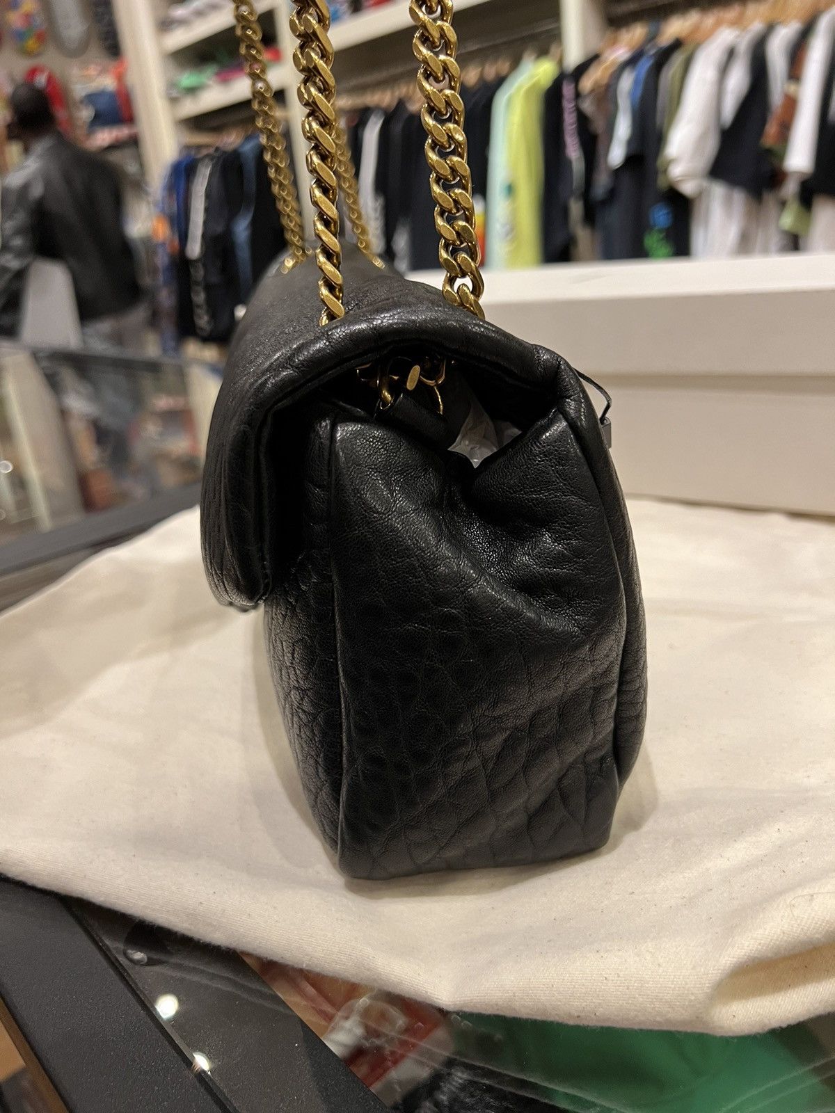 Saint Laurent Paris Saint Laurent YSL Calypso Medium in Grained Lambskin Size ONE SIZE - 7 Thumbnail