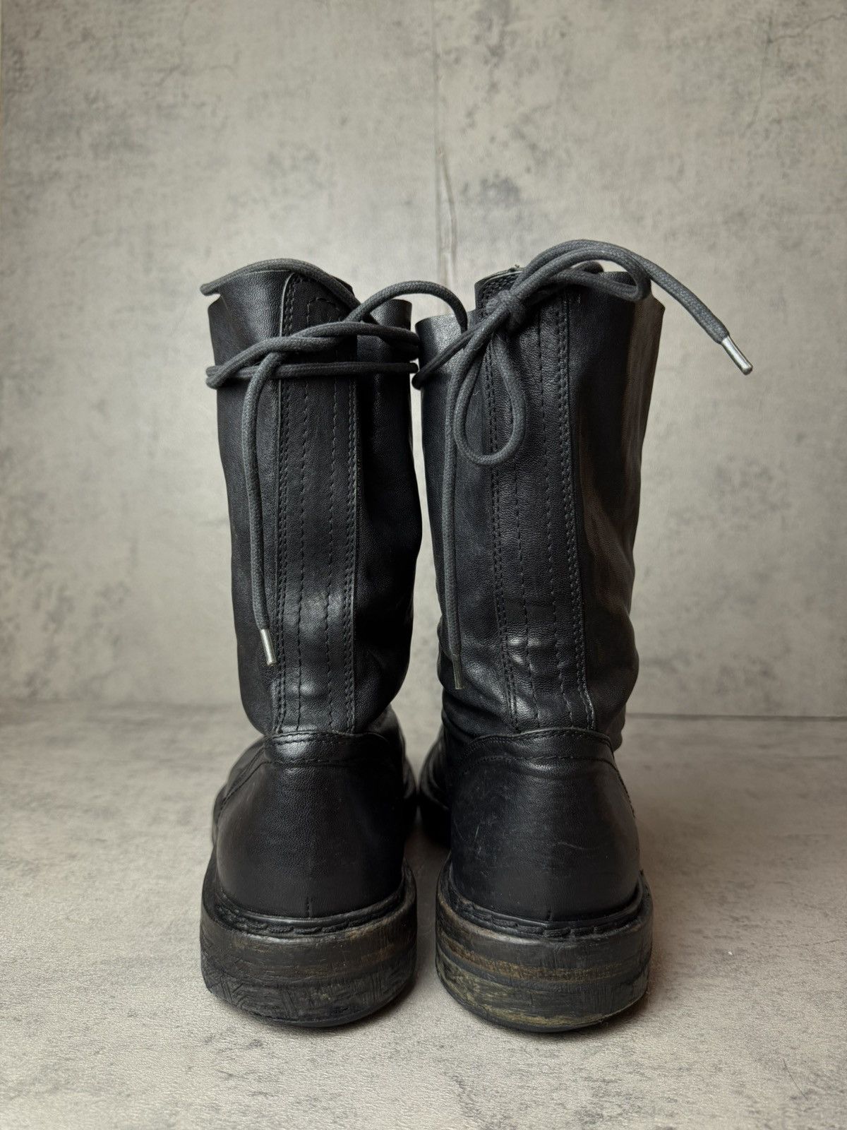 Ann Demeulemeester ANN DEMEULEMEESTER - VITELLO NERO COMBAT BOOTS Size US 8 / EU 41 - 7 Thumbnail