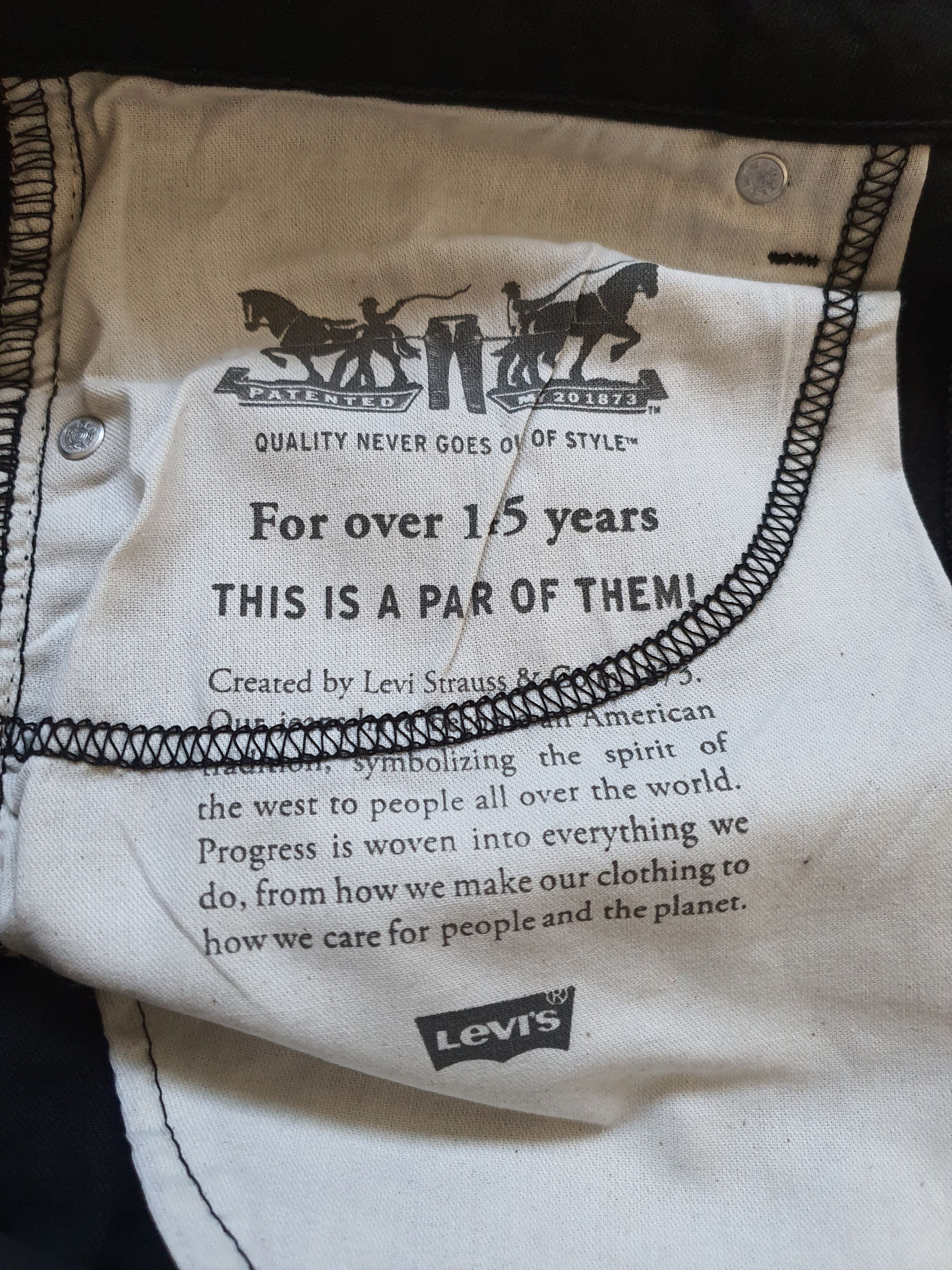 Levi's '502 Taper Jeans' (PC9: 29507-0001) - Black - Sz W33 L32 Size US 33 - 8 Thumbnail