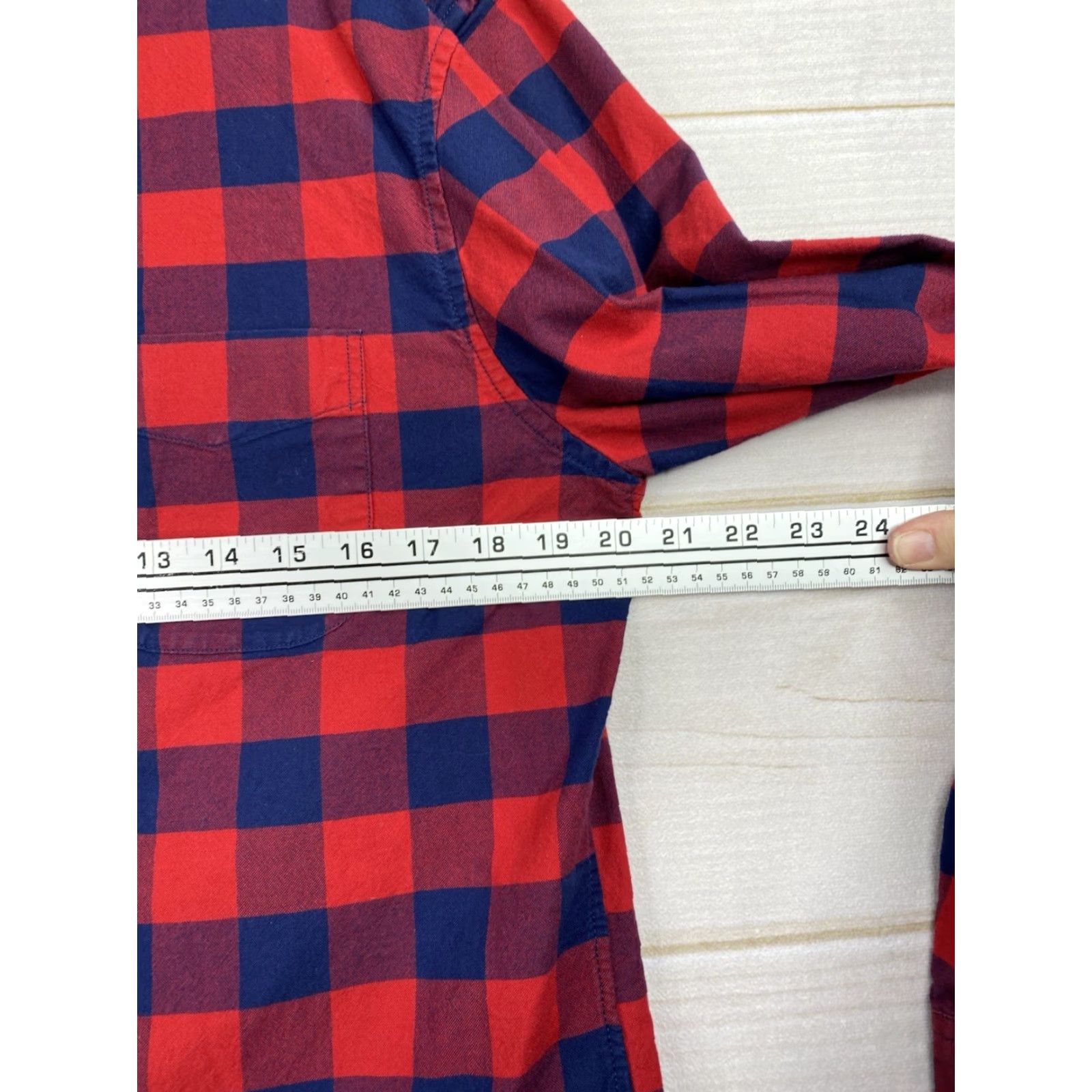 Gap Gap Button-Down Shirt Slim Fit M Red Blue Plaid Long Sleeve Casual Shirt Mens Size US M / EU 48-50 / 2 - 5 Thumbnail