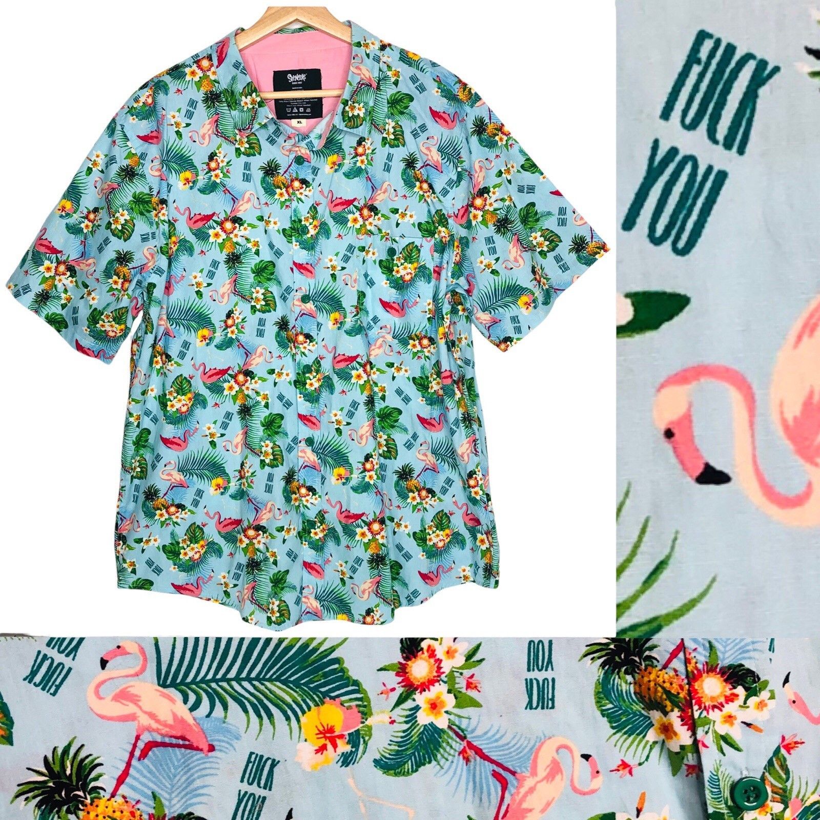 Other Spencer’s Men Button-up Hawaiian Shirt XL Flamingo Size US XL / EU 56 / 4 - 1 Thumbnail