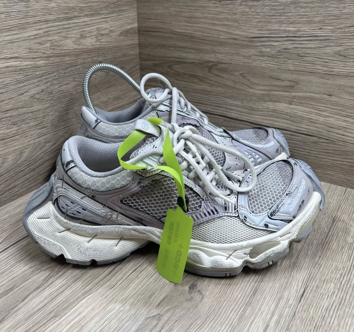 Balenciaga Balenciaga Distressed Studded Triple S Sneakers J41 Size US 7 / IT 37 - 4 Thumbnail
