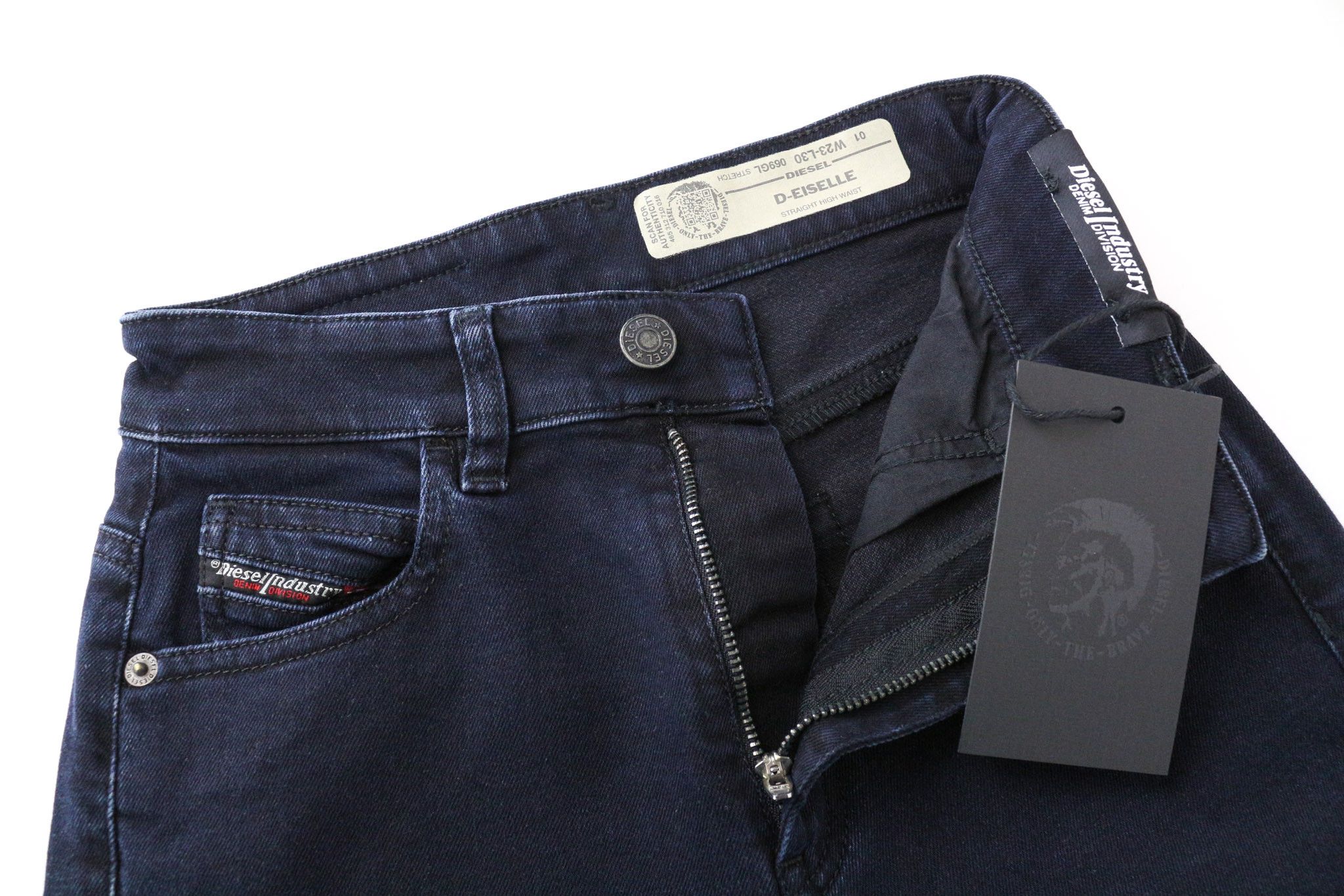 Diesel D-EISELLE 069GL W23/L30 Girls Blue Jeans 71008 Size 23" - 3 Thumbnail
