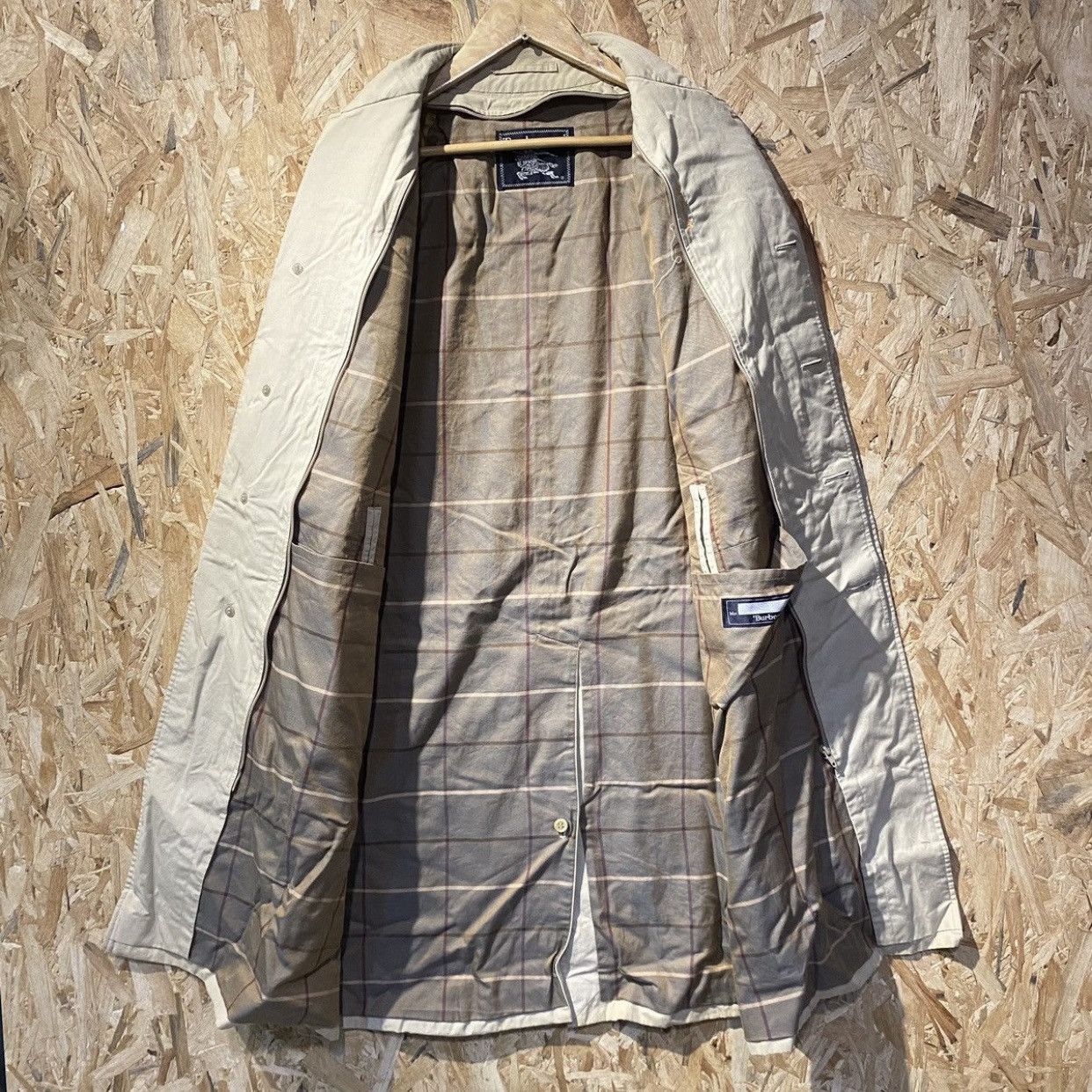 Burberry × Vintage Vintage 90s Burberry Trench Coat Check Size US L / EU 52-54 / 3 - 3 Thumbnail