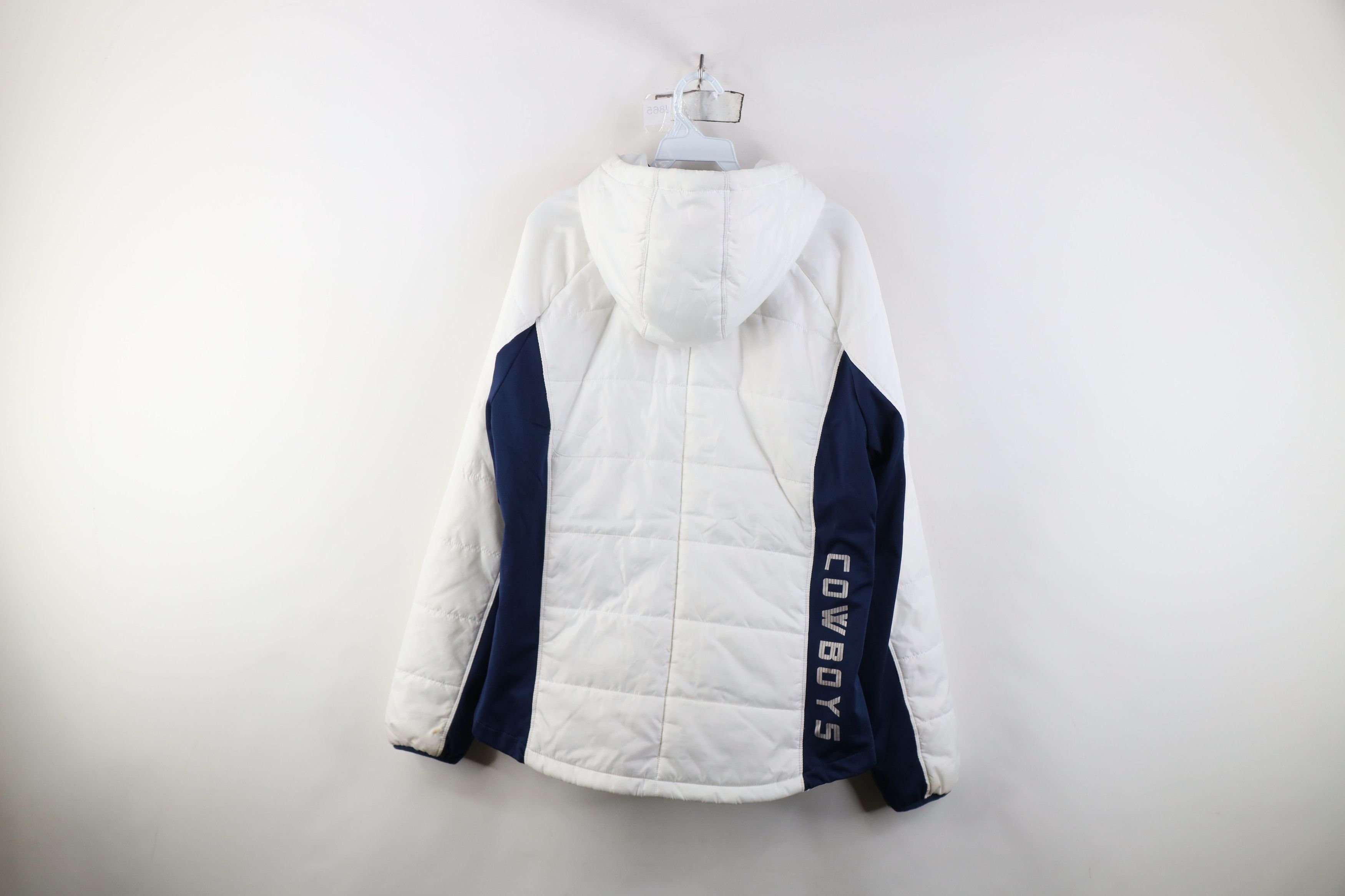 Vintage Vintage Y2K NFL Dallas Cowboys Football Hooded Puffer Jacket Size XXL / US 16-18 / IT 52-54 - 14 Thumbnail