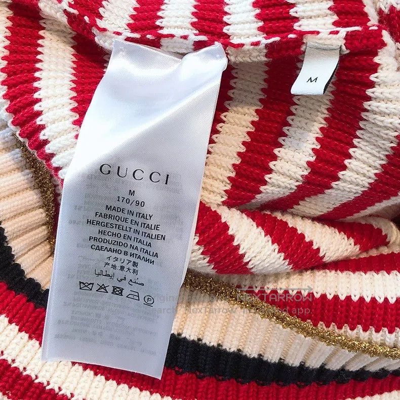 Gucci Gucci Red and white striped navy-style knitted dress Size M / US 6-8 / IT 42-44 - 6 Thumbnail