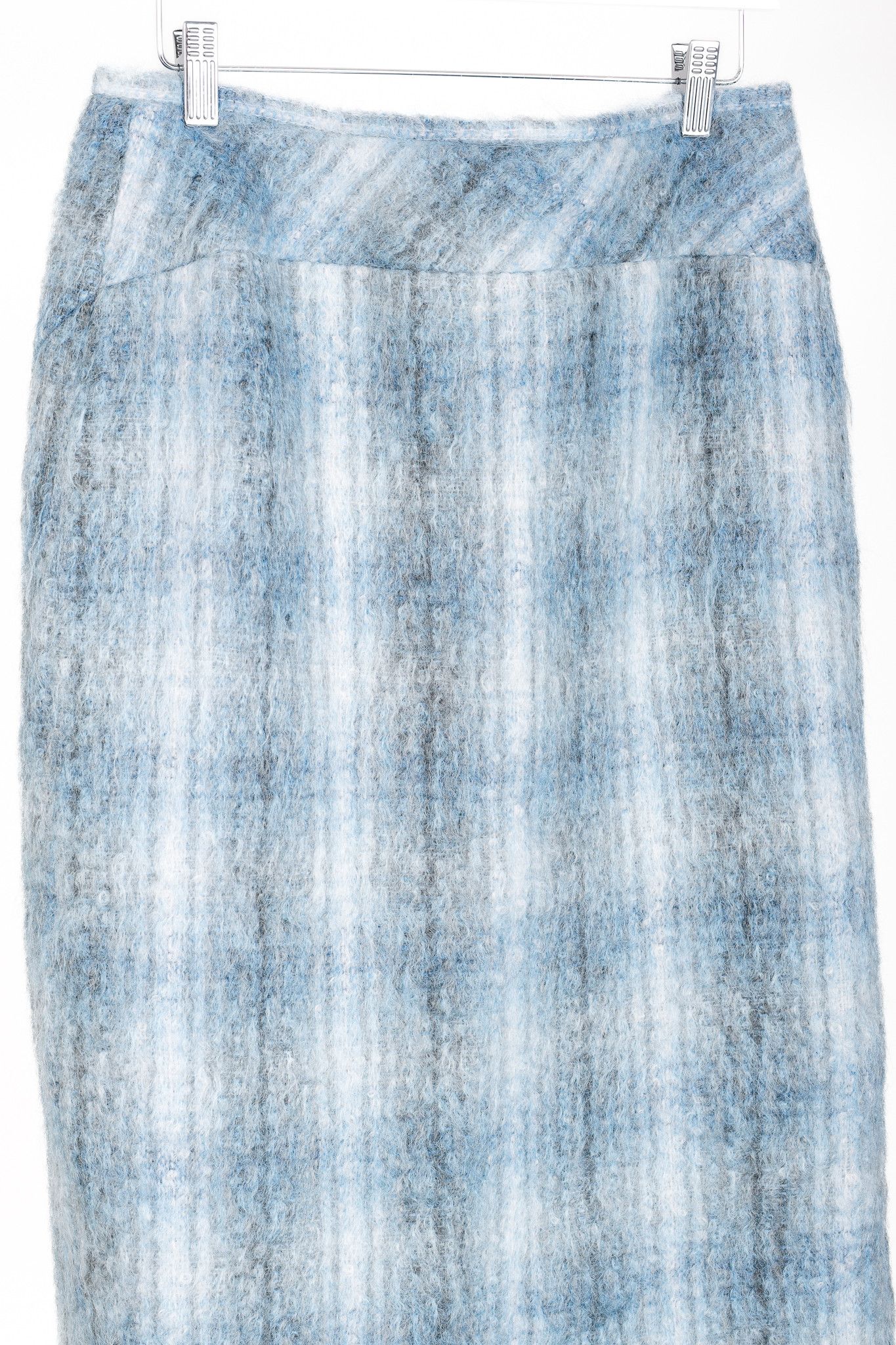 Lafayette 148 Lafayette 148 Blue Mohair Blurred Tartan Trumpet Skirt Size 32" / US 10 / IT 46 - 3 Thumbnail