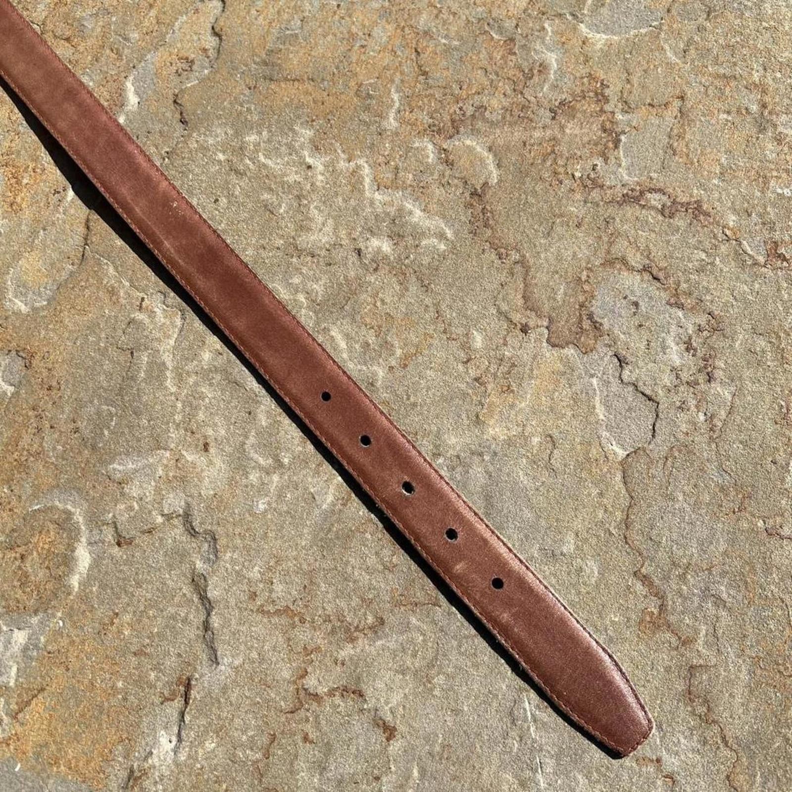 Other Vintage 80s Reversible Brown/Black Leather Belt Size ONE SIZE - 5 Thumbnail
