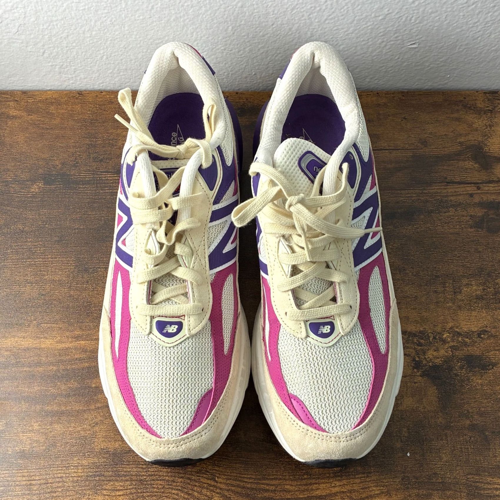 New Balance New Balance 990 v6 Mens Size 11 Macadamia Nut Magenta Pop USA Made In USA Sneakers Casual Adult Shoes Purple Size US 11 / EU 44 - 3 Thumbnail
