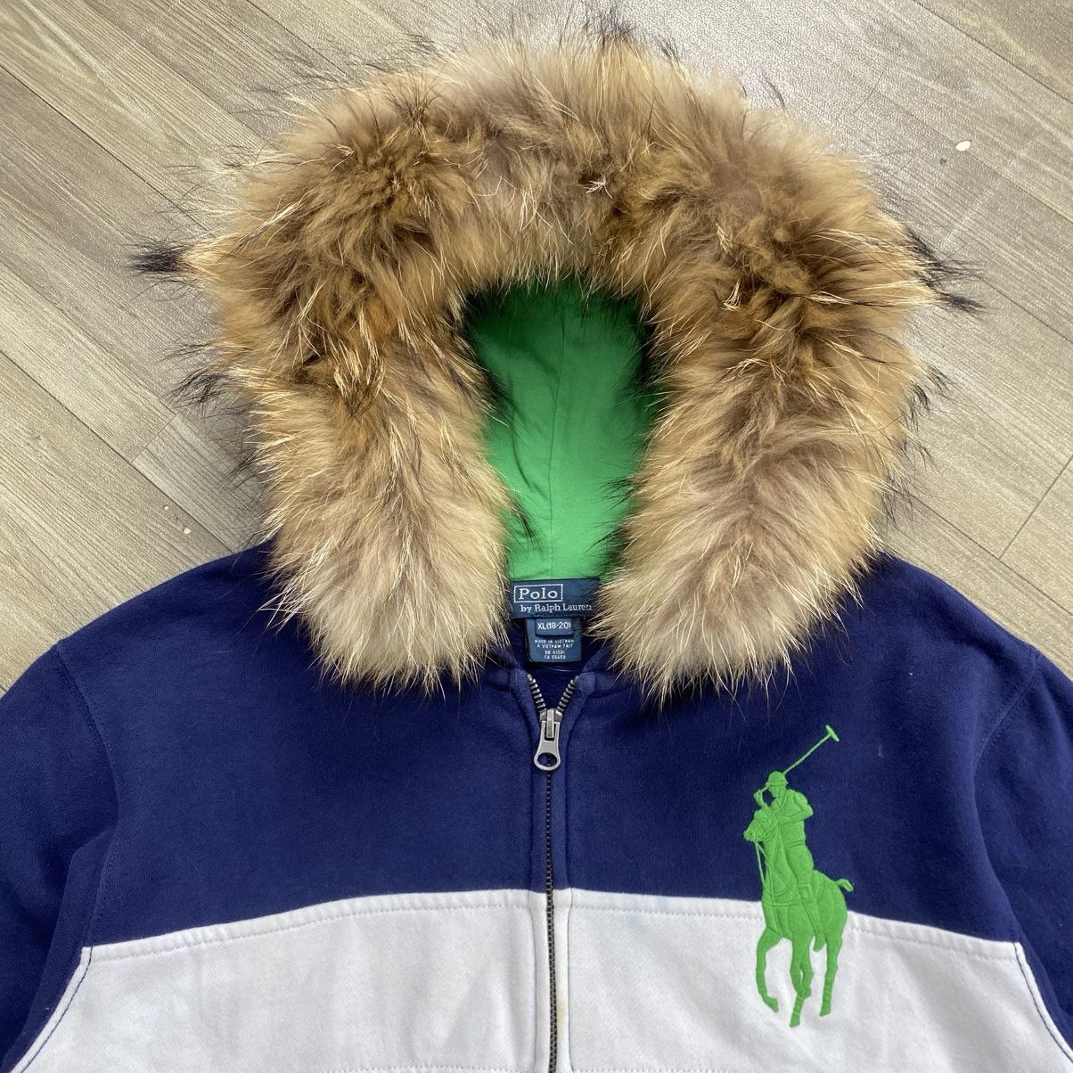 Lo Life 2000s Polo Ralph Lauren Fur ZipHoodie IfSixWasNine LGB Style Size US L / EU 52-54 / 3 - 5 Thumbnail