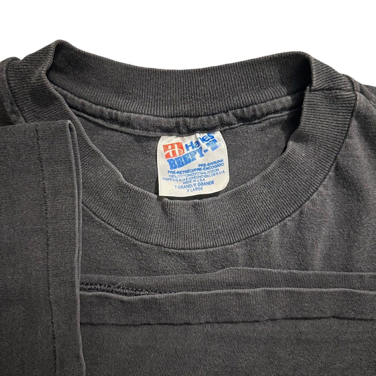 Band Tees × Hanes × Vintage Vintage 1993 Travis Ritt Kiss you Flag Concert Tour Shirt Size US XL / EU 56 / 4 - 3 Thumbnail