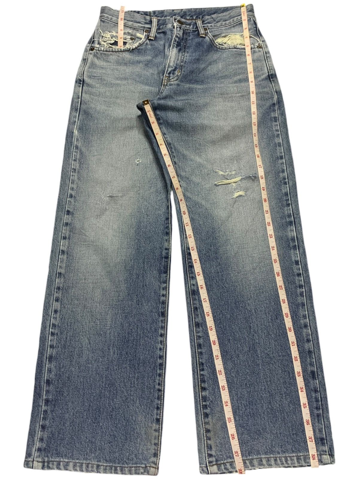 Edwin × Japanese Brand SALES🔥Vintage Edwin Faded Blue Wash Distress Baggy Jeans Size US 29 - 13 Thumbnail