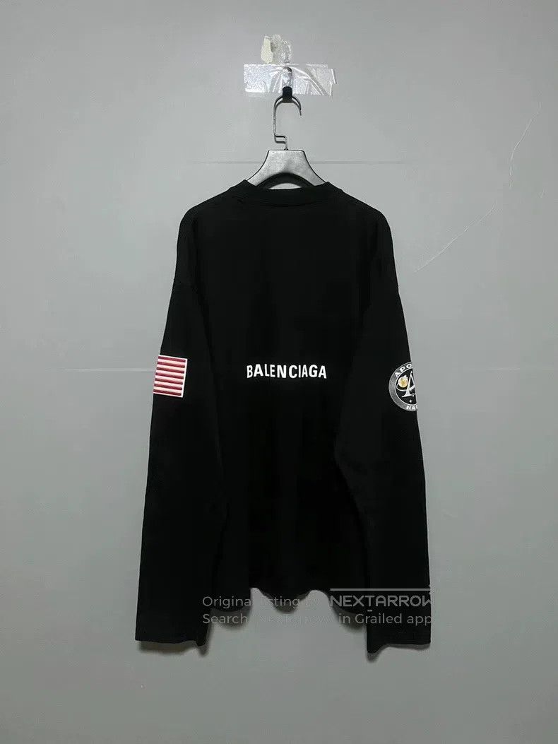 Balenciaga Balenciaga NASA co-branded embroidery long-sleeved T-shirt Size US S / EU 44-46 / 1 - 2 Thumbnail