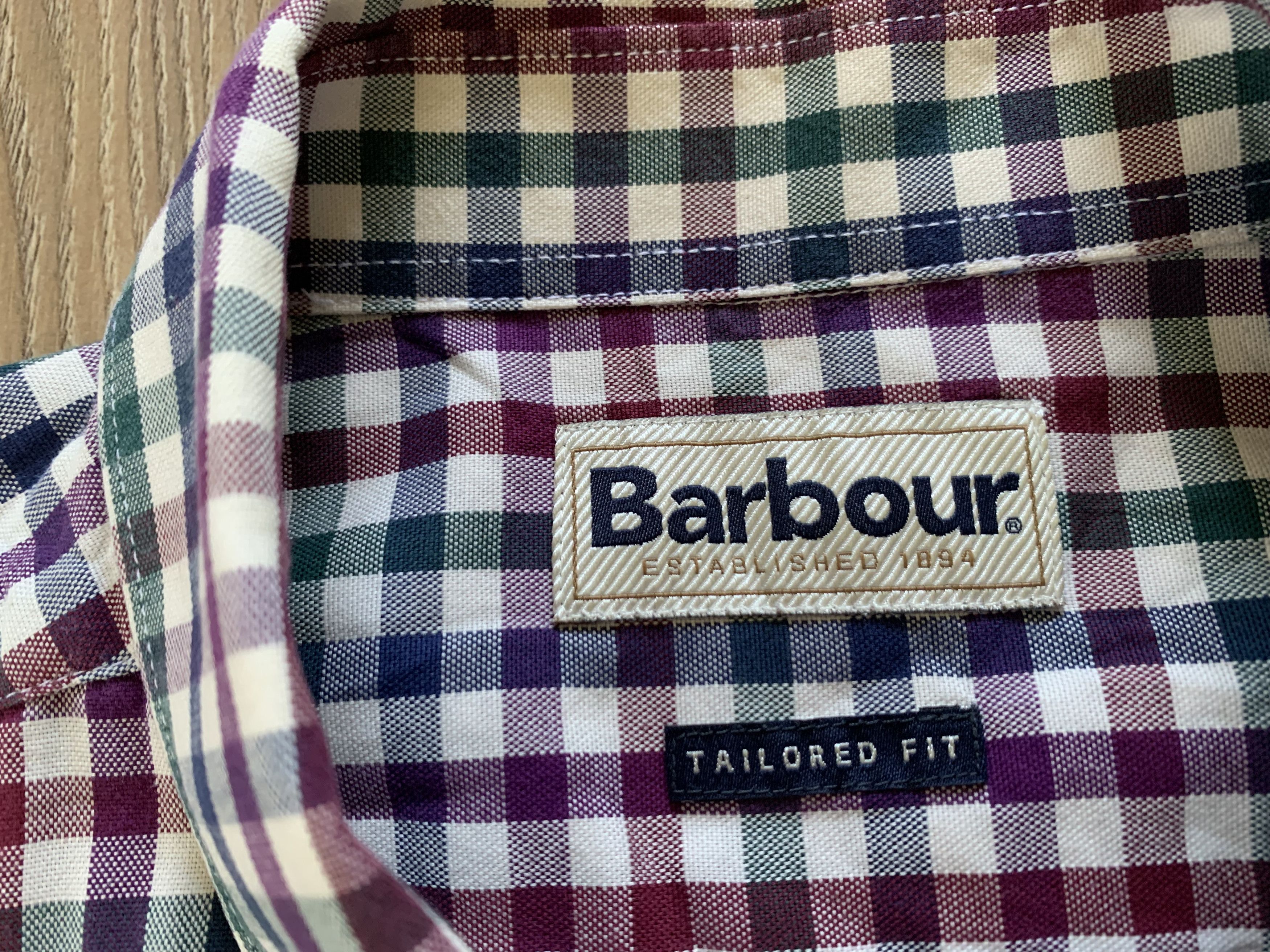 Barbour × Vintage Barbour Cotton Button Up Plaid Shirt Size US L / EU 52-54 / 3 - 5 Thumbnail