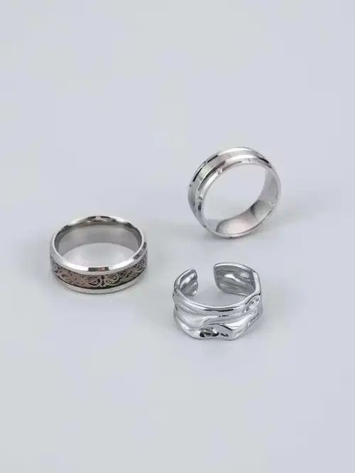 Japanese Brand 3pcs Mens Ring set Size ONE SIZE - 3 Thumbnail