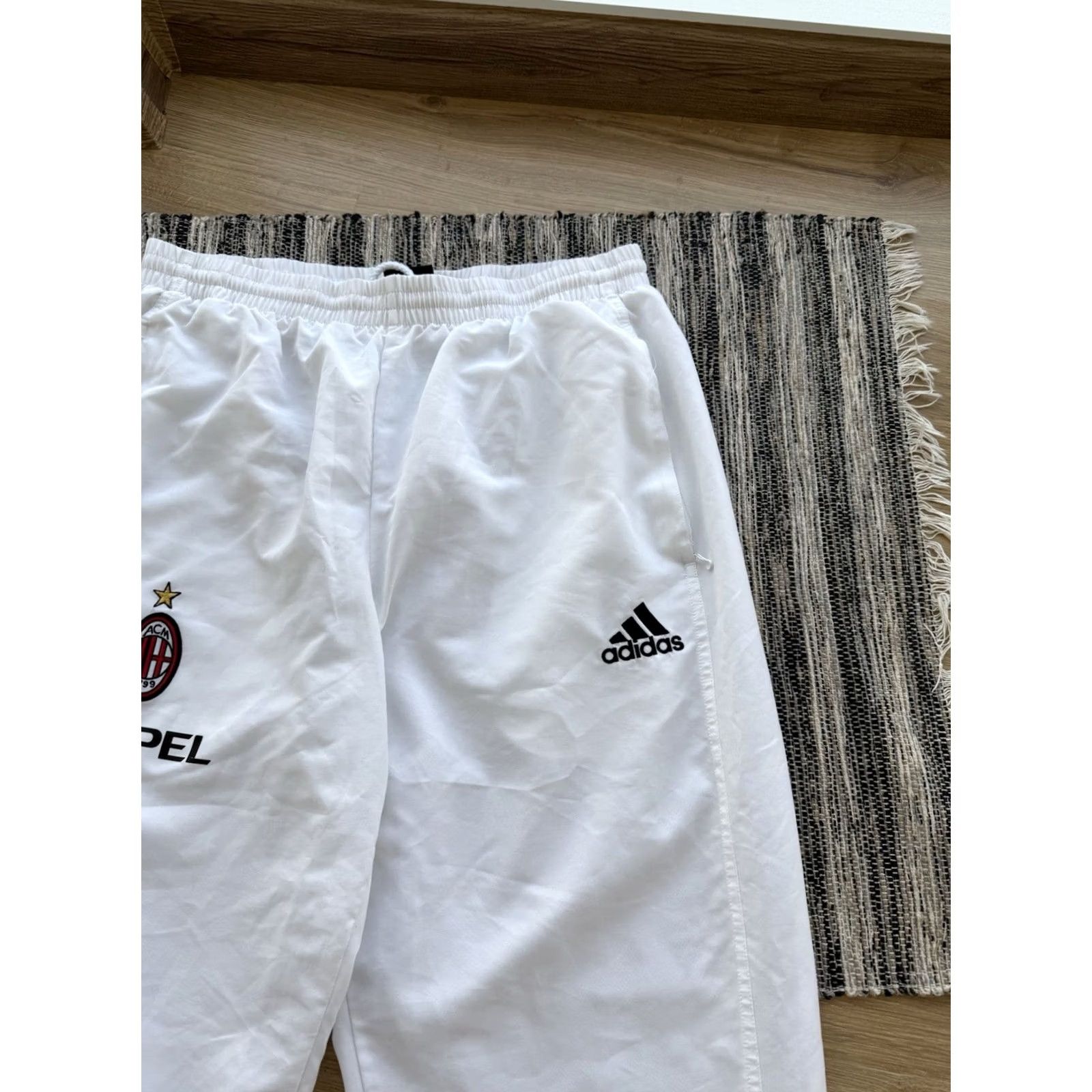 Adidas VINTAGE adidas AC MILAN Sweatpants Pants Men 42 White Soccer Football Adidas AC Milan Football Pants Mens Size US 42 / EU 58 - 4 Thumbnail