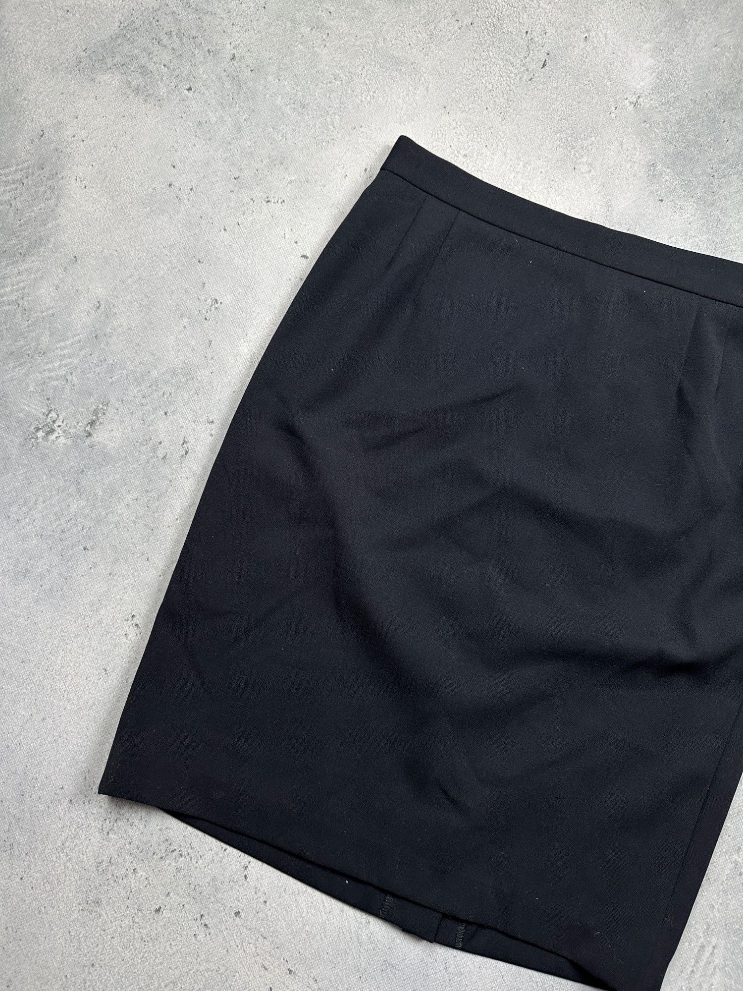 Escada Vintage Escada Virgin Wool Pencil Midi Skirt Black Archive Size 33" - 8 Thumbnail