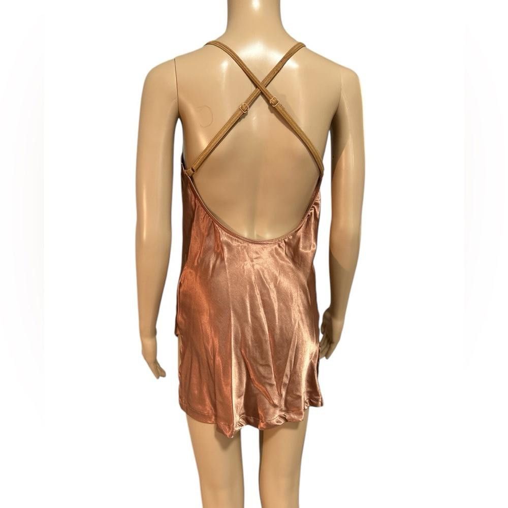 Other Sleek Copper Satin Dress Size L / US 10 / IT 46 - 4 Thumbnail