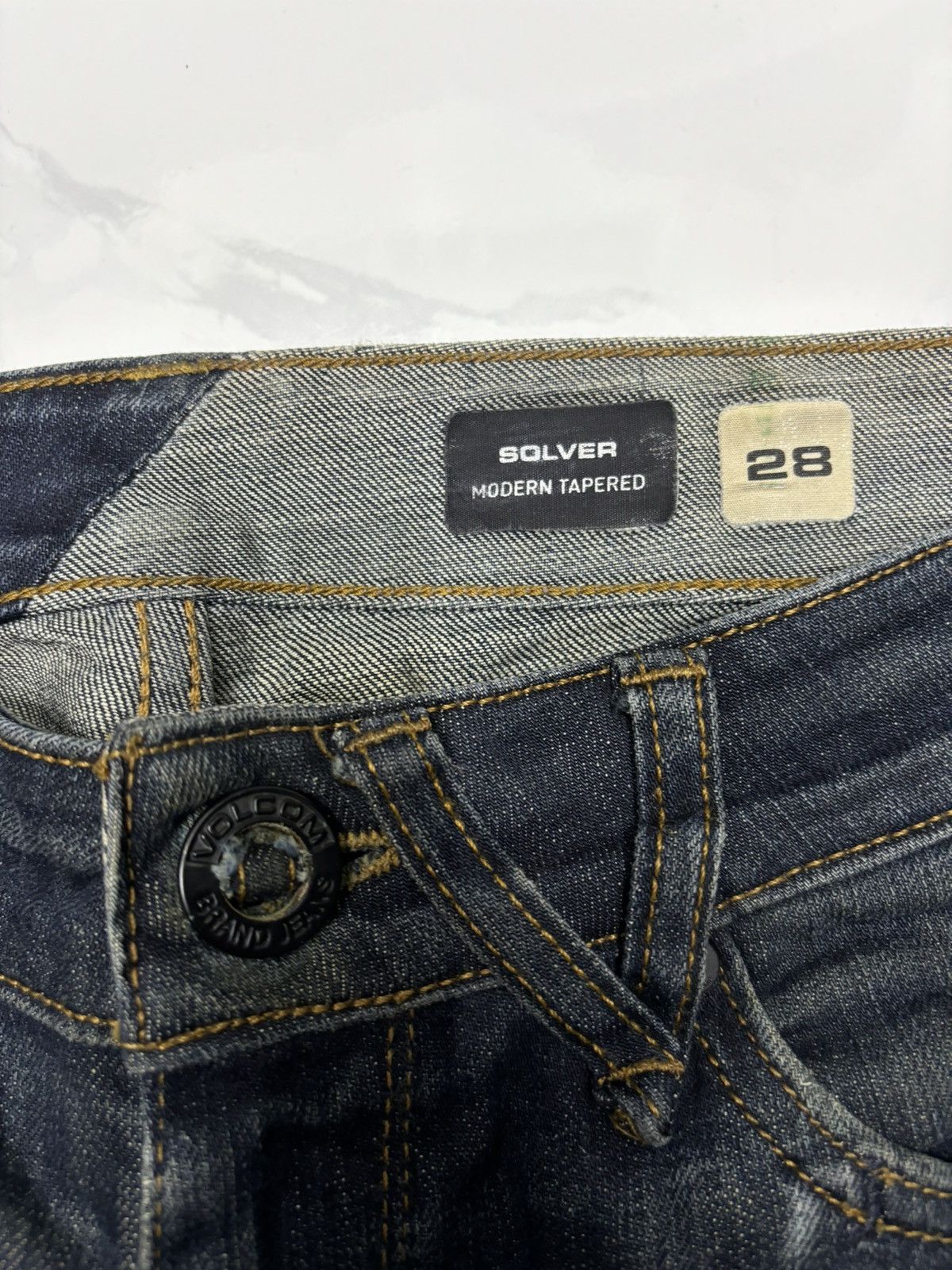 Affliction × Vintage × Volcom 🔥VINTAGE VOLCOM MODERN TAPERER DISTRESS DENIM JEANS Size US 28 / EU 44 - 7 Thumbnail