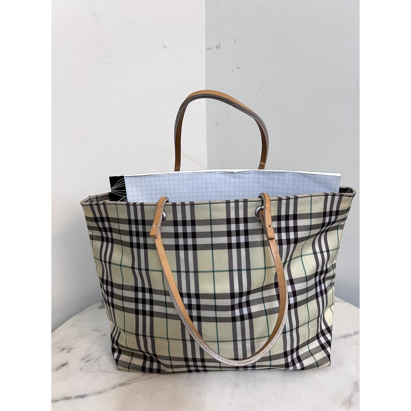 Burberry VINTAGE Y2K Burberry London Nova Check - Yellow/Brown Size ONE SIZE - 6 Thumbnail