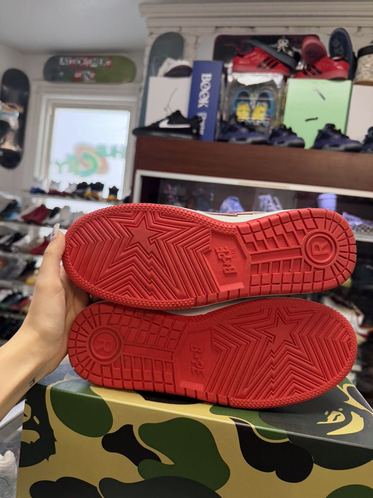 Bape Bape Bapesta Red Camo (White/Red) Size US 11 / EU 44 - 9 Thumbnail