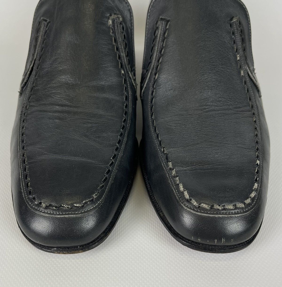 Loake Loake England Slip On Loafers Casual Leather Shoes Grey Size US 9.5 / EU 42-43 - 4 Thumbnail