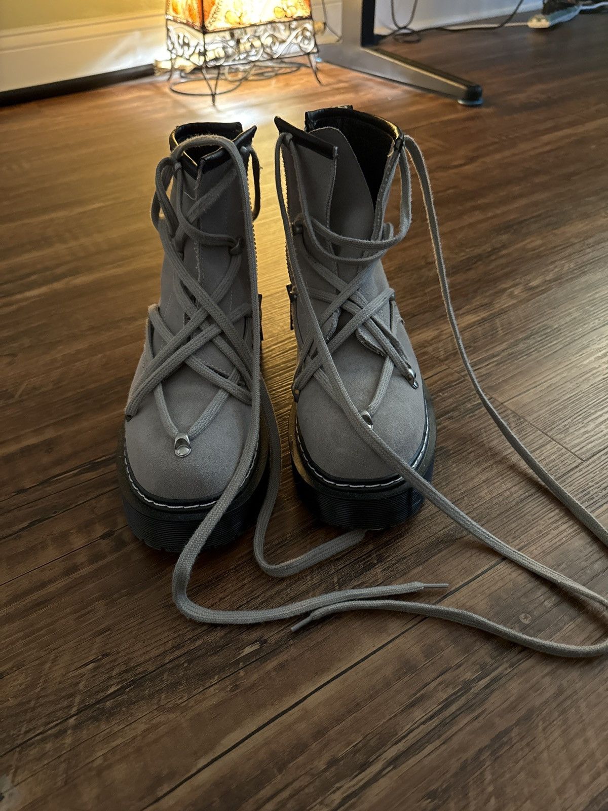 Dr. Martens × Rick Owens Rick Owens x Dr.Martens Grey Boots Size US 8 / EU 41 - 1 Thumbnail