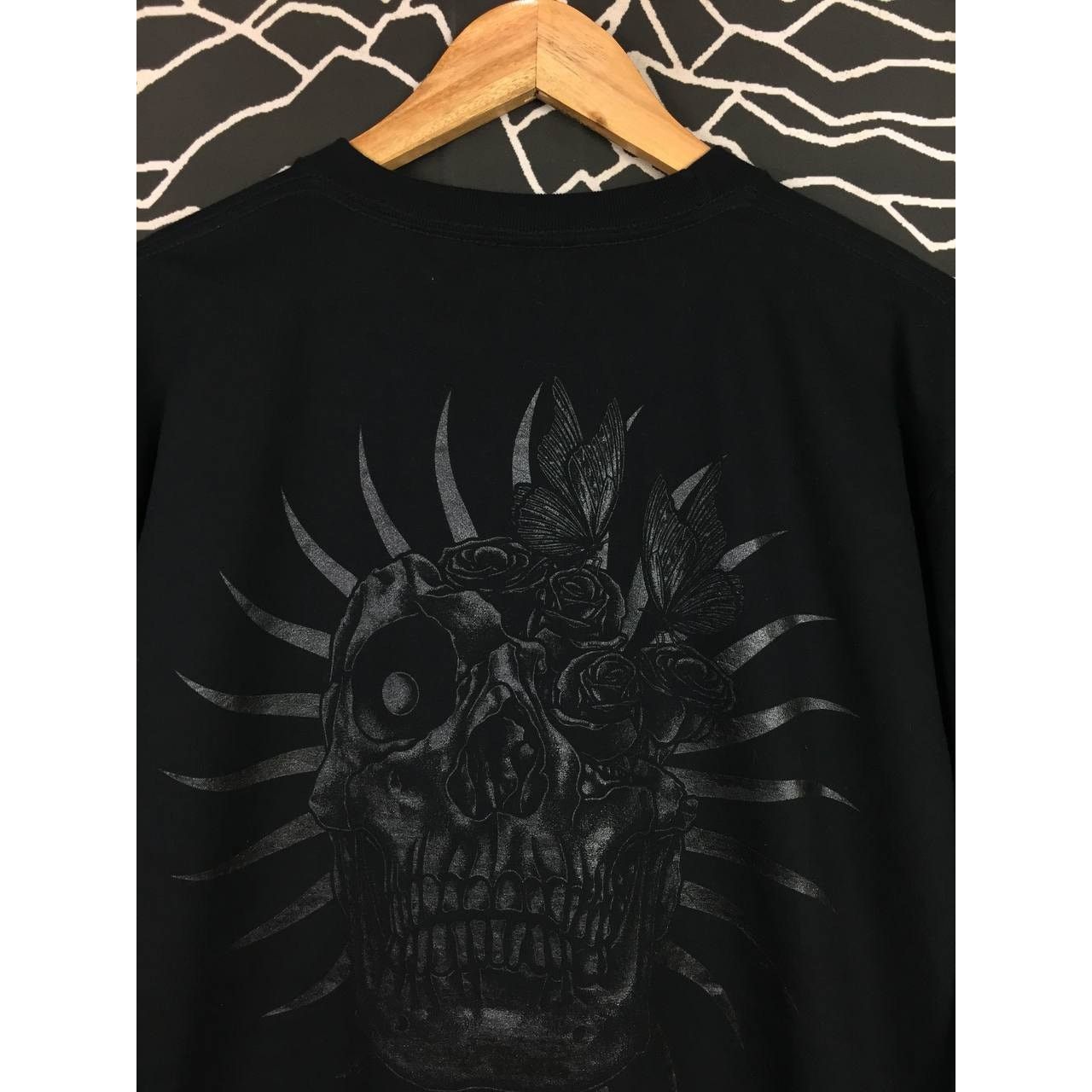 Japanese Brand Kryclothing Skull Flower Graphic Longsleeve Tee Size US XL / EU 56 / 4 - 3 Thumbnail