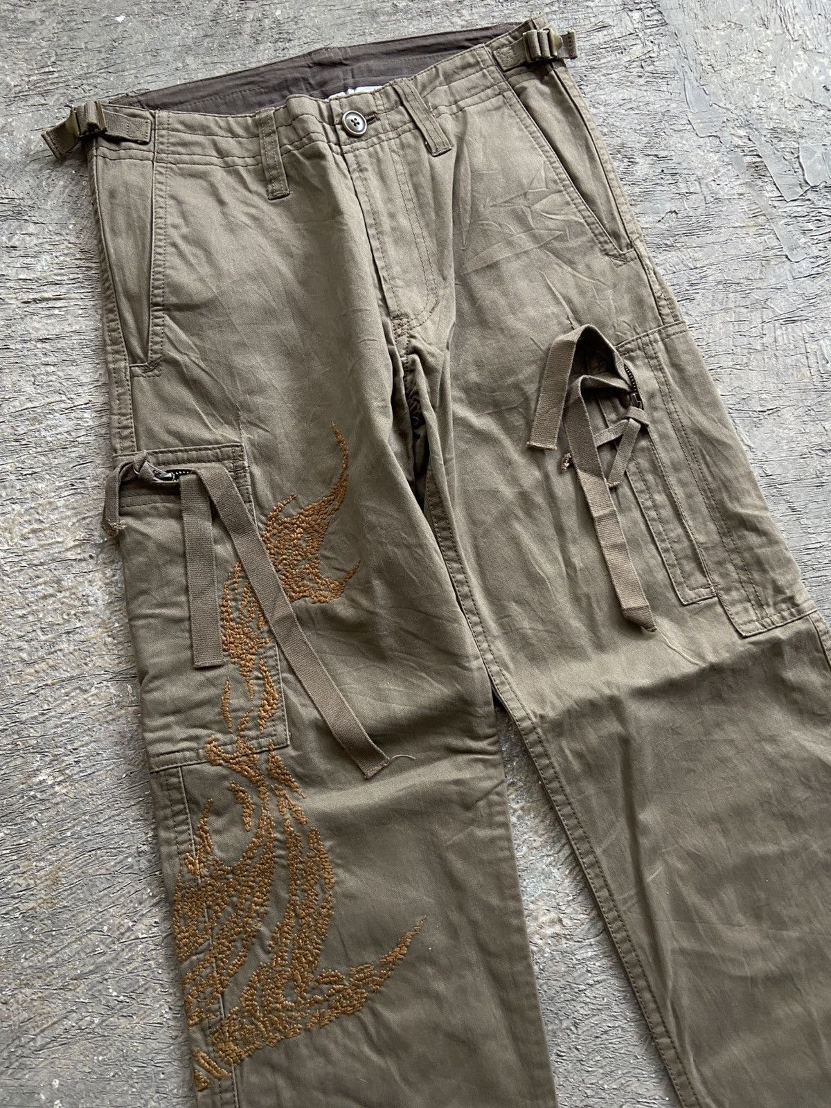 20471120 1990s 291295 Homme - Harajuku Style Cargo Bondage Pants Size US 30 / EU 46 - 2 Thumbnail