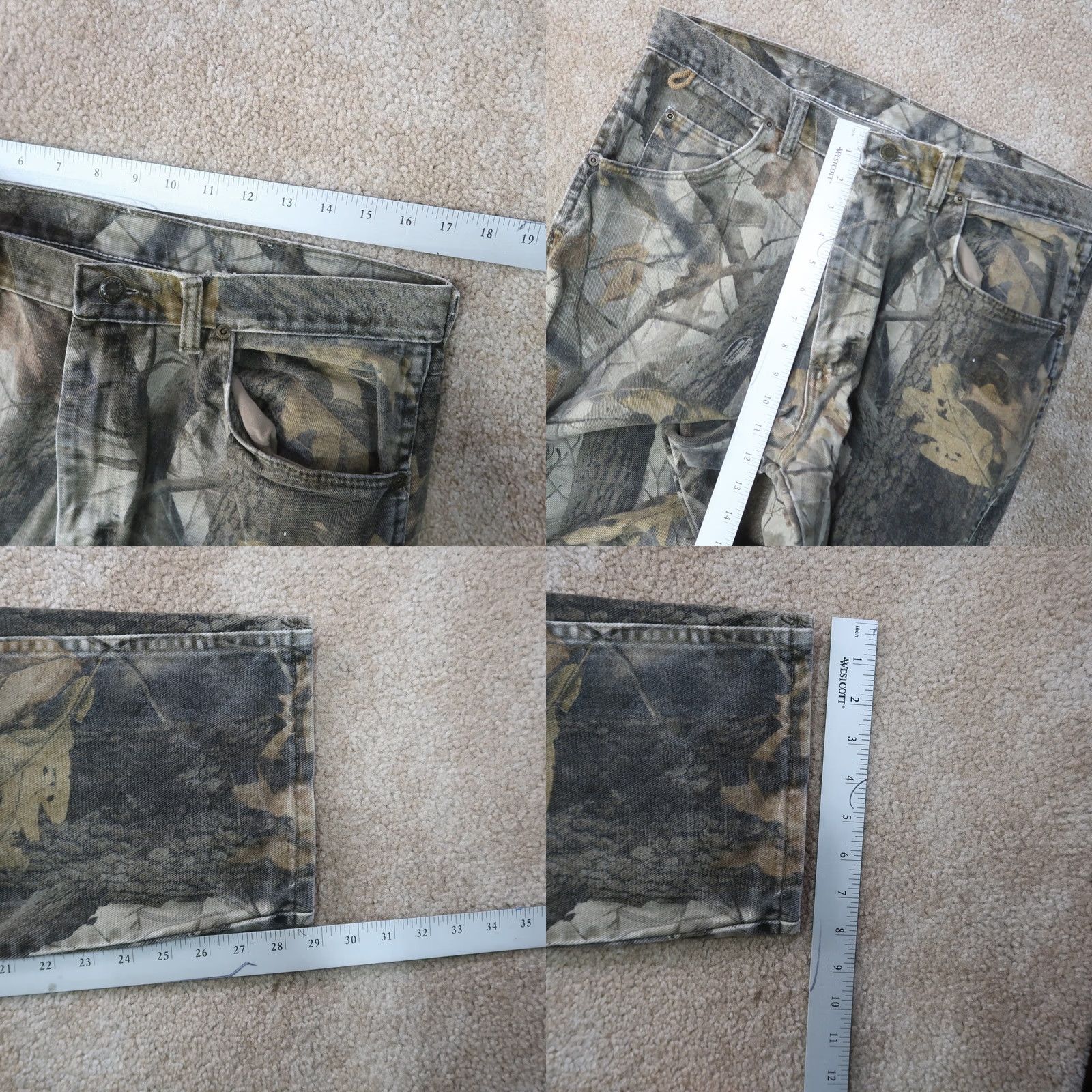 Wrangler VINTAGE Wrangler Jeans ProGear Real Tree Hardwoods Camo Men's 34x29 Jeans Size US 34 / EU 50 - 8 Thumbnail