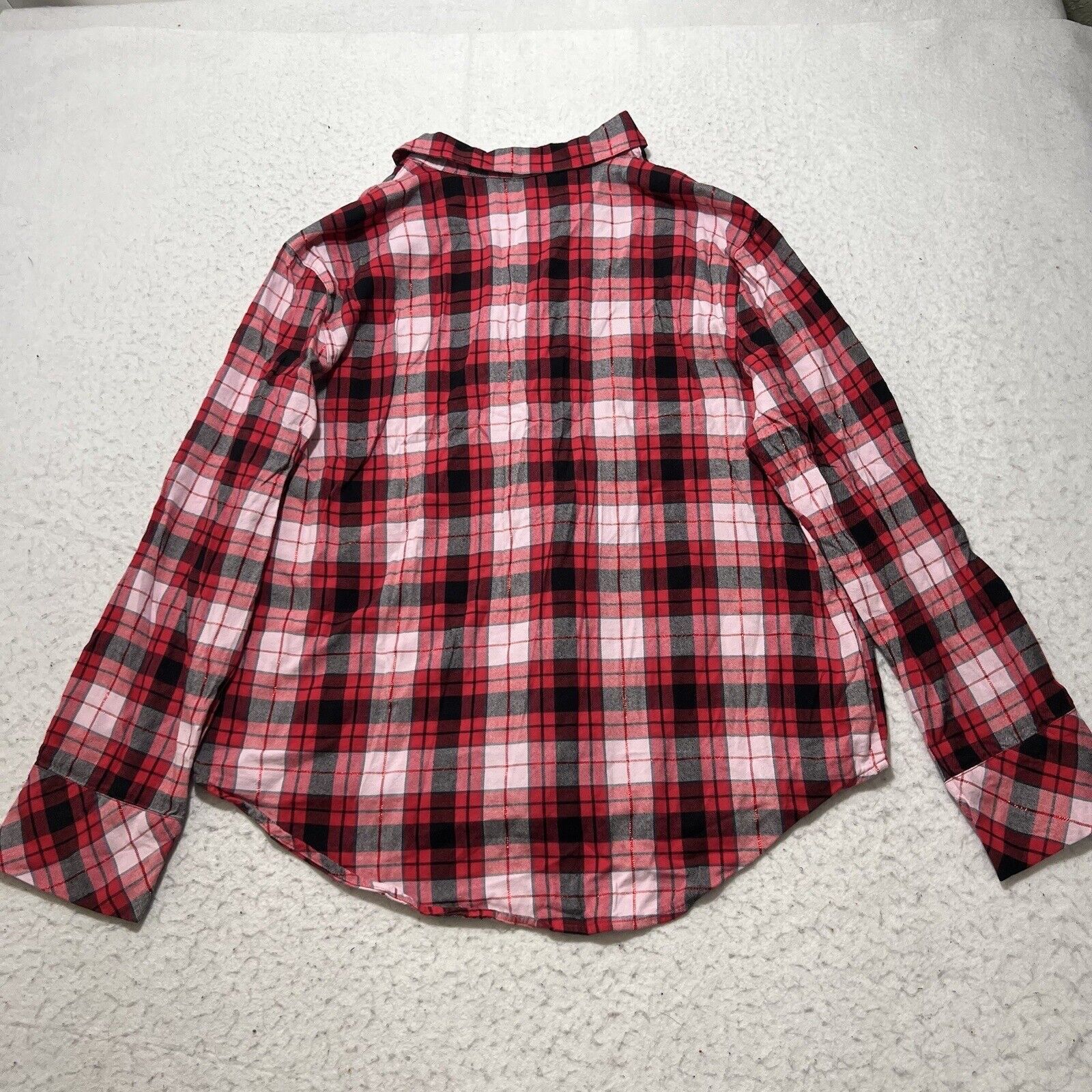 Victoria's Secret Victoria's Secret Medium Red Plaid Button Up Sleepwear Shirt Size M / US 6-8 / IT 42-44 - 10 Thumbnail
