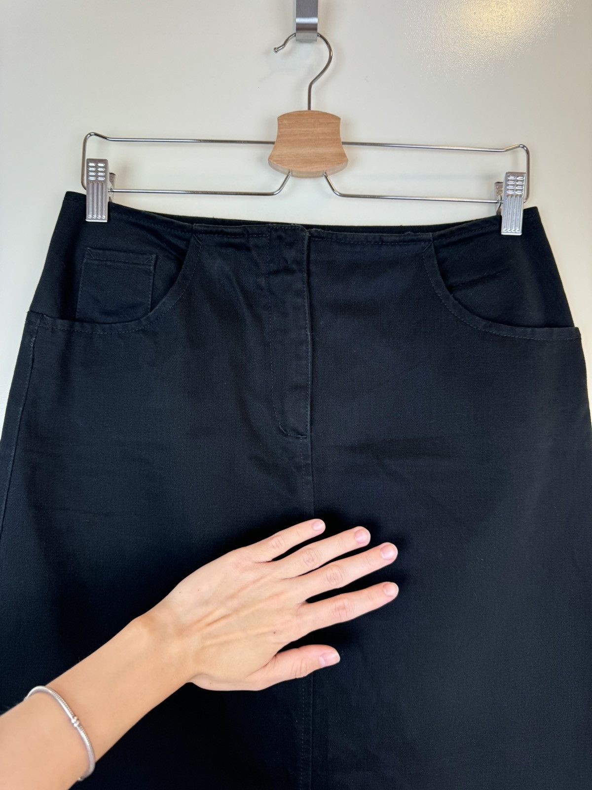 Jean Paul Gaultier Jean Paul Gaultier JPG vintage denim cotton black skirt maxi Size 27" / US 4 / IT 40 - 4 Thumbnail