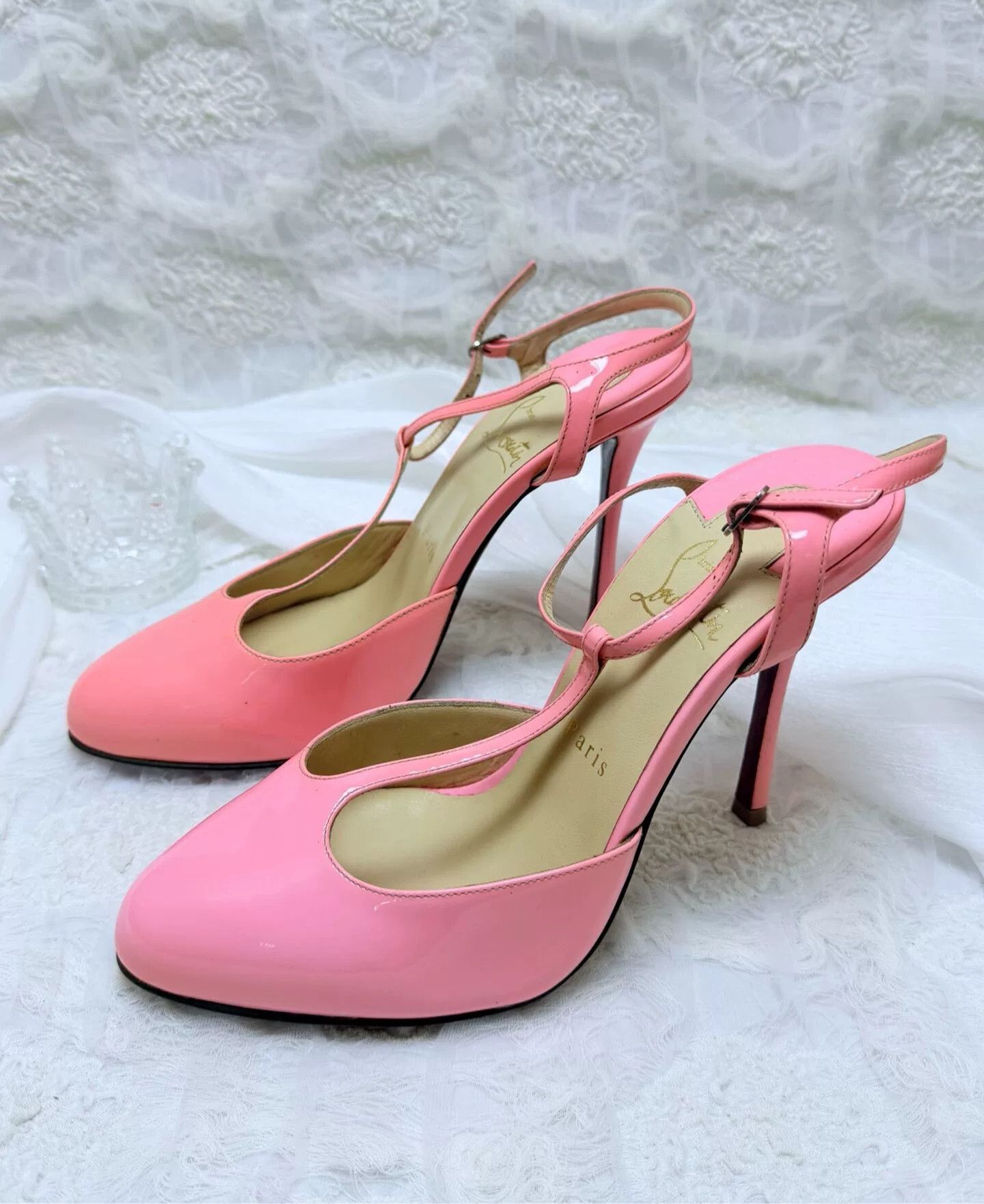 Christian Louboutin Christian Louboutin Patent Pink Sandals us_8-5 Women Size US 8.5 / IT 38.5 - 1 Thumbnail