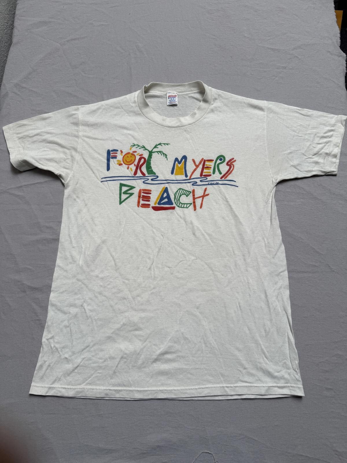 Jerzees Vintage 80s Fort Myers Beach Tshirt Tourist Estero Island XL Size US XL / EU 56 / 4 - 1 Thumbnail