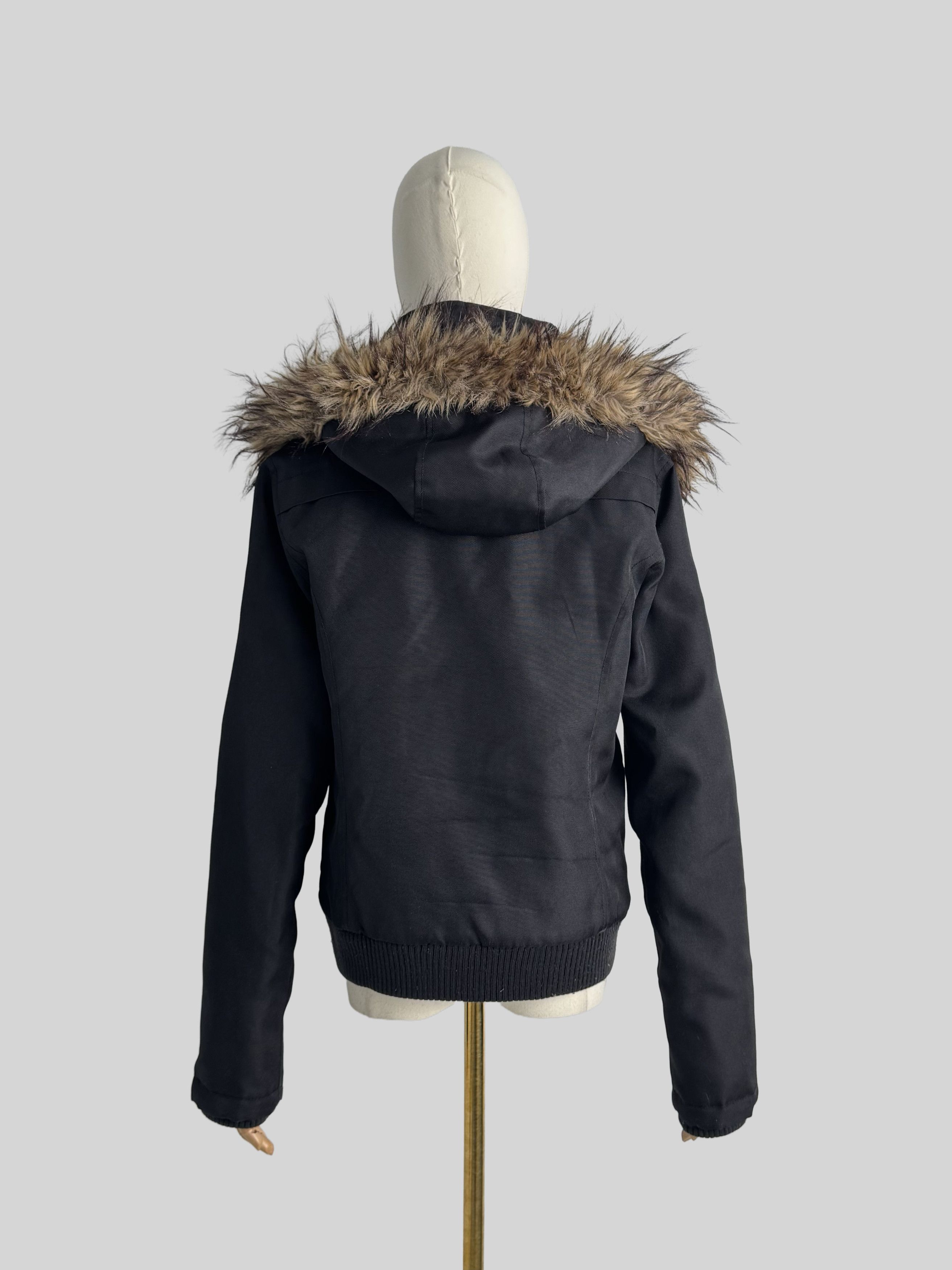 Miss Sixty Miss Sixty Vintage Cropped Jacket With Faux Fur Hood (D10) Size M / US 6-8 / IT 42-44 - 5 Thumbnail