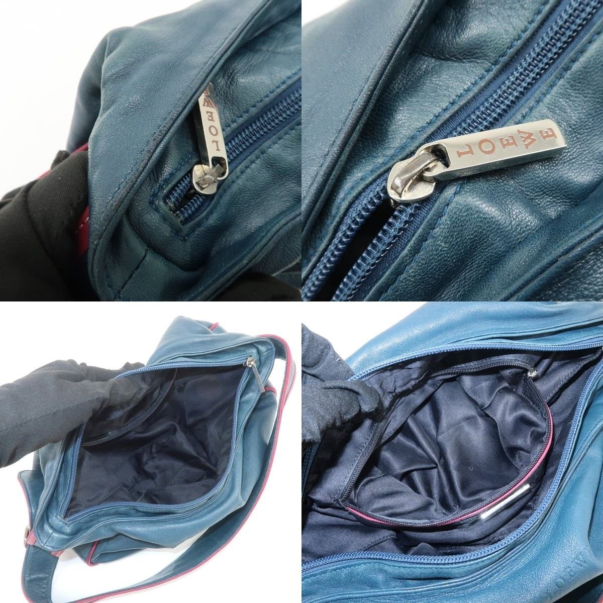 Loewe Loewe Nappa Leather Shoulder Bag Blue Size ONE SIZE - 6 Thumbnail