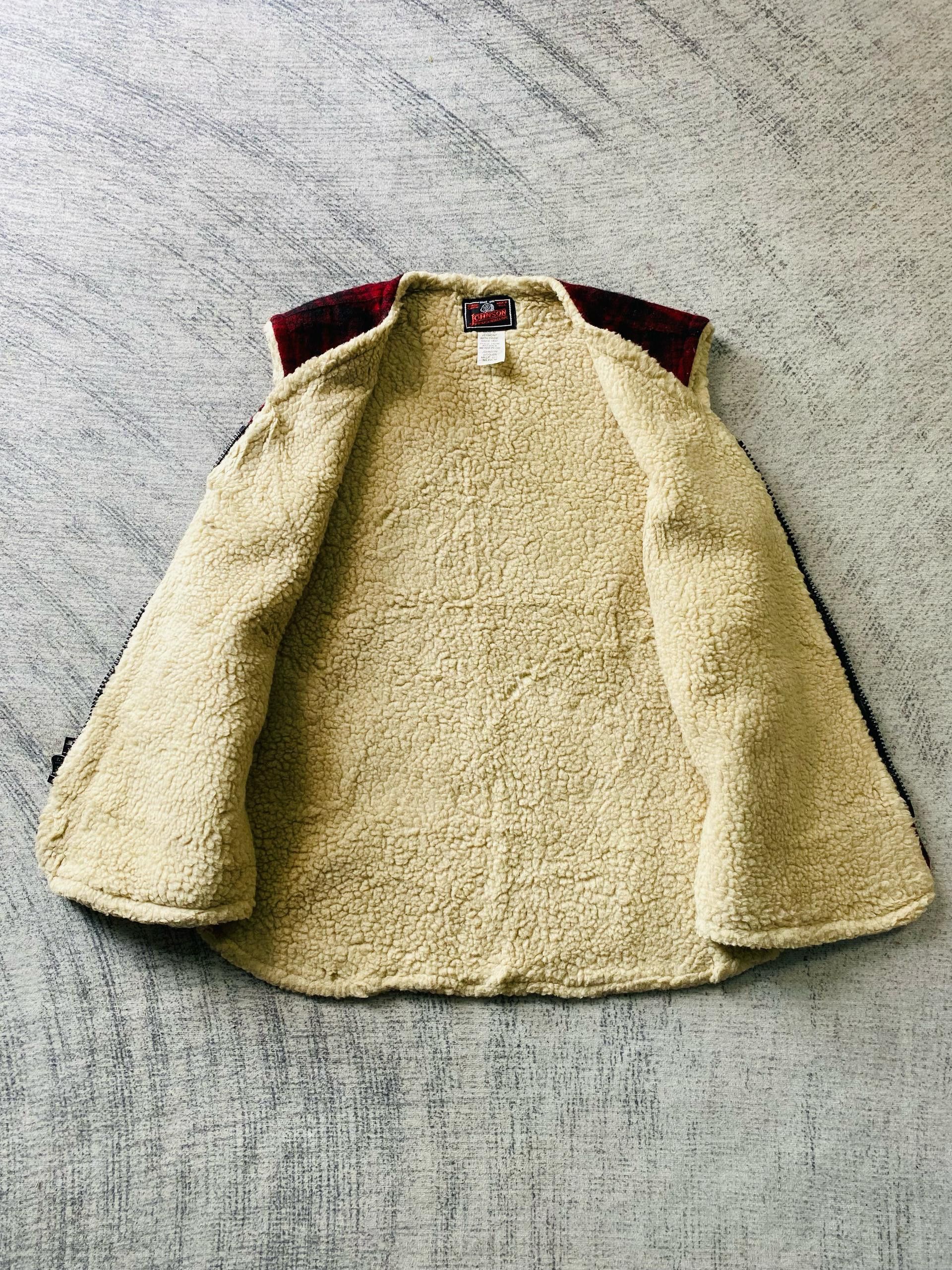 Johnson Woolen Mills Johnson Woolen Mills Plaid Sherpa Lined Vest Size US M / EU 48-50 / 2 - 6 Thumbnail