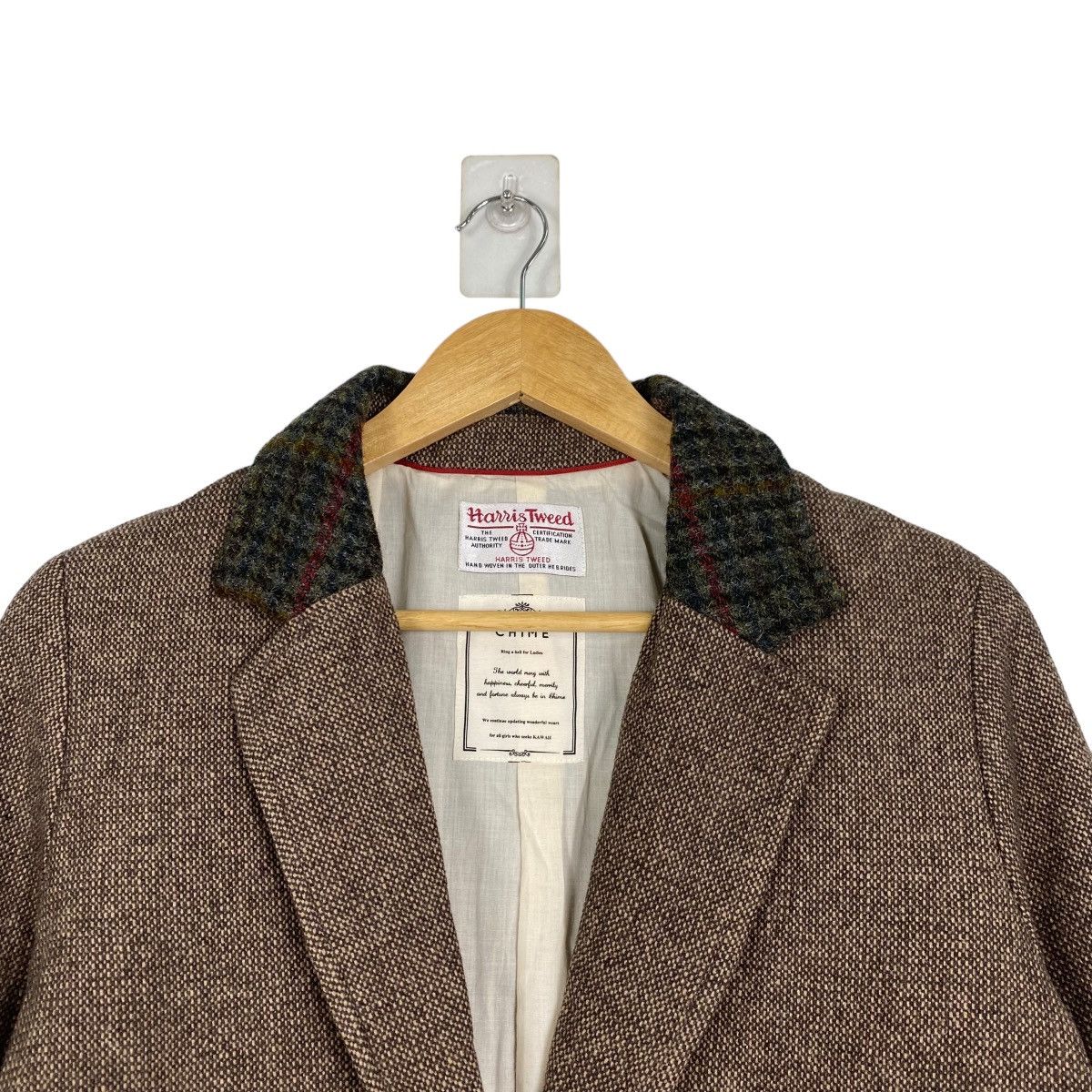 Japanese Brand Harris Tweed X Chime wool long coat Size S / US 4 / IT 40 - 4 Thumbnail