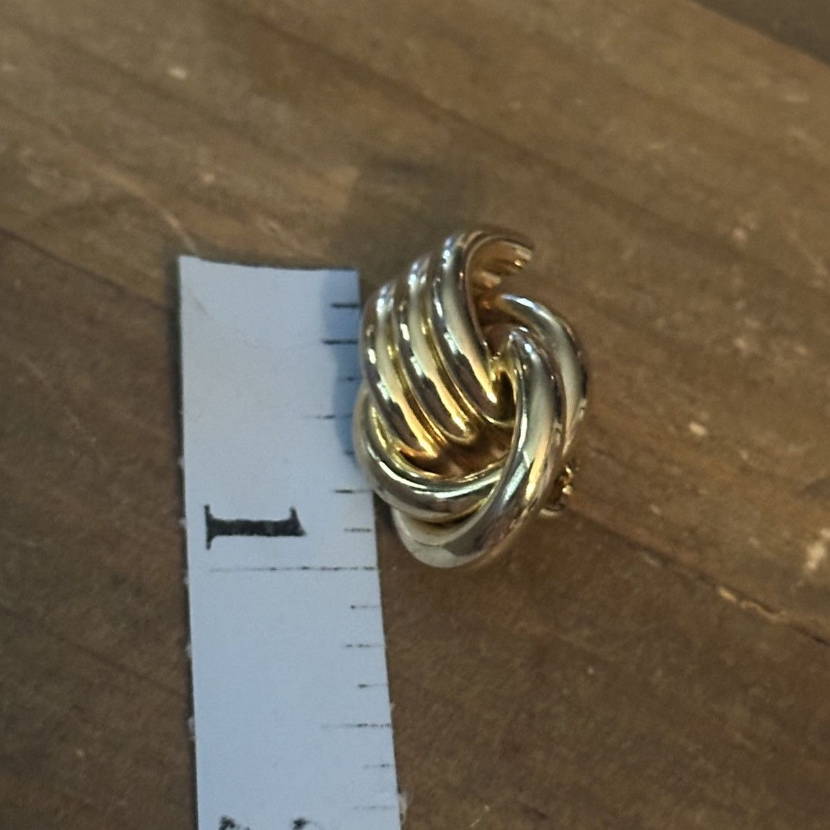 Vintage Vintage gold tone clip on knot earrings Size ONE SIZE - 2 Thumbnail