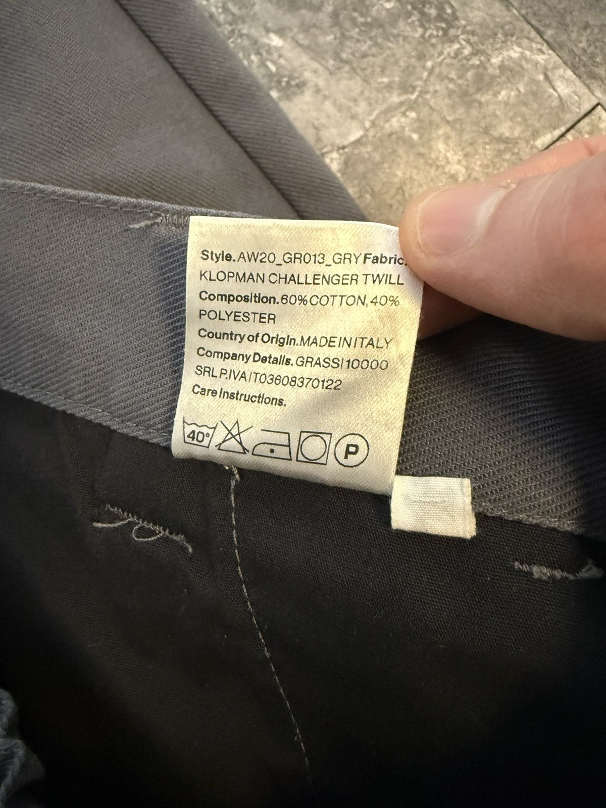 GR10K AW20 Klopman Challenger Twill Gray Pants Size US 32 / EU 48 - 9 Thumbnail