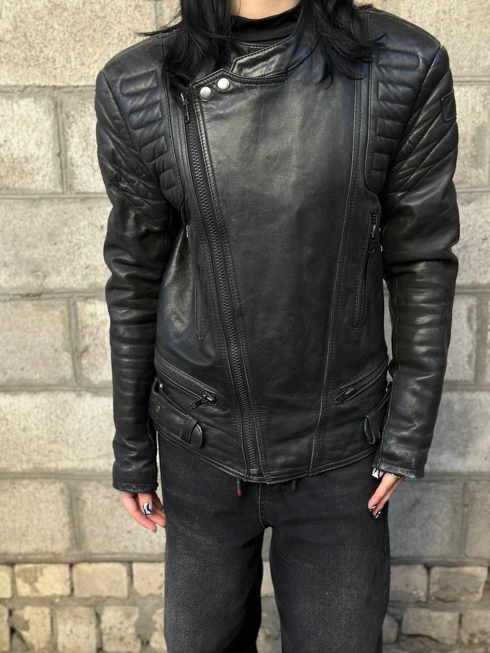 Genuine Leather VTG Moto Leather Jacket Size M Y2K Western 00s USA Hype Tren Size US L / EU 52-54 / 3 - 16 Thumbnail