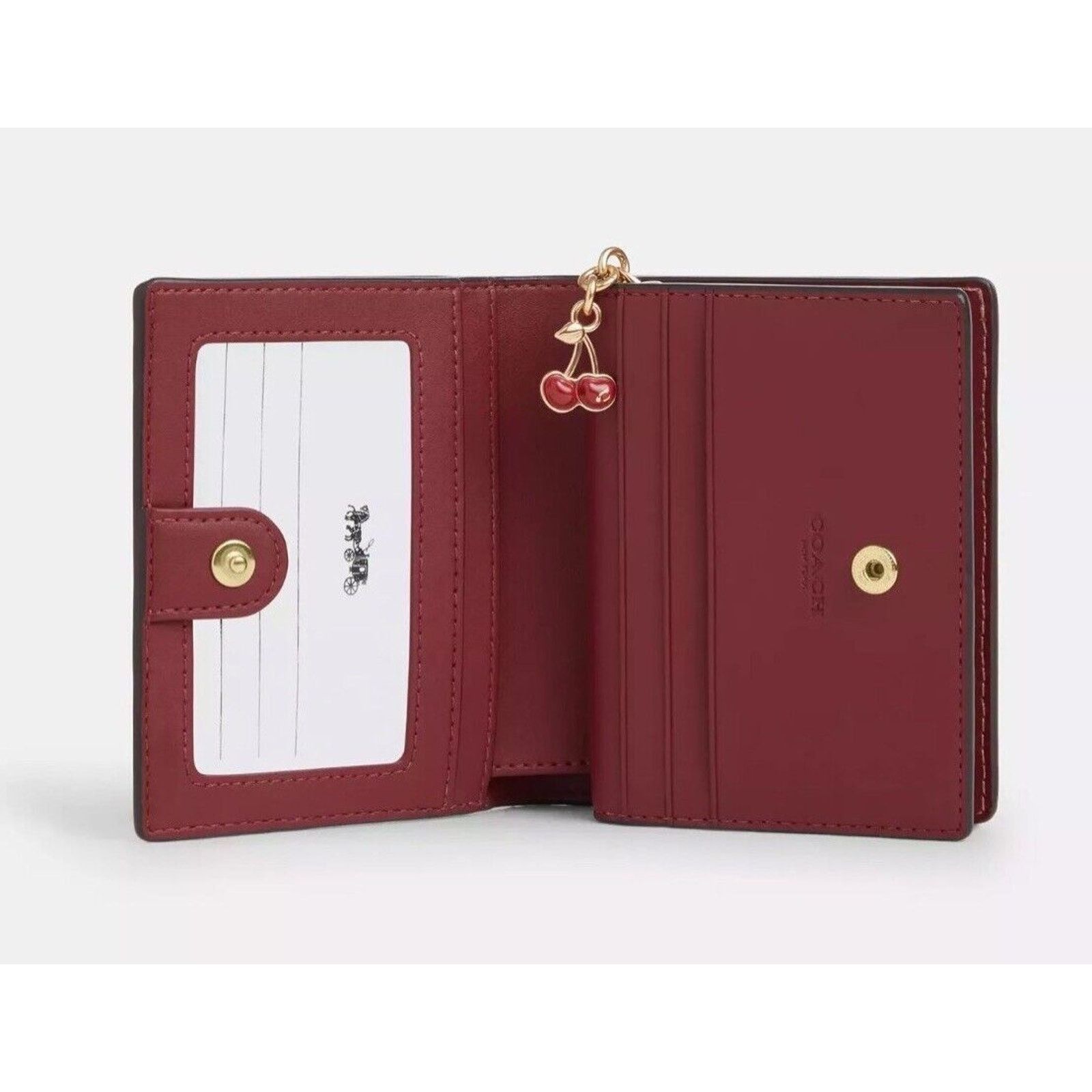 Coach NWT Limited Coach Snap Wallet CZ347 Canvas Pink Cherry Size ONE SIZE - 3 Thumbnail