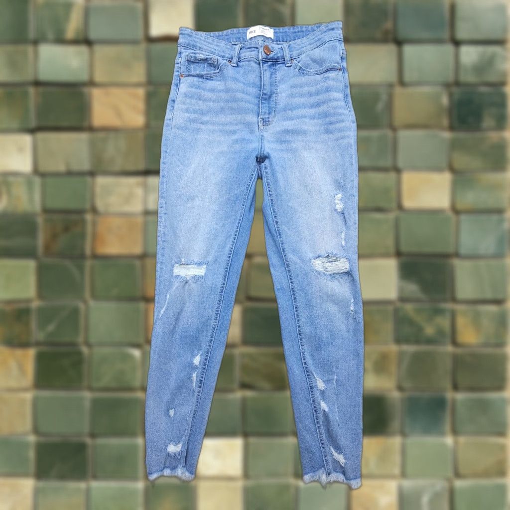 Vintage VINTAGE BUCKLE BKE Parker High Rise Ankle Skinny Jeans Buckle BKE Stella Size 27 Women's Slim Distressed Blue Denim 5-Pocket Stretch Size 27" / US 4 / IT 40 - 1 Thumbnail