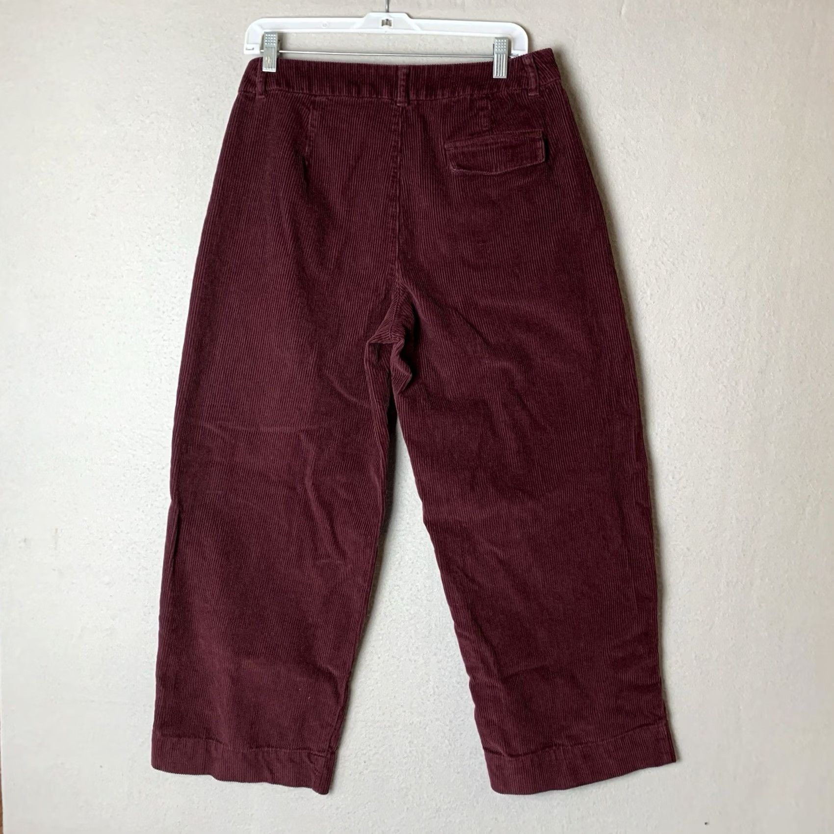 Old Navy Old Navy Pants Womens 10 Maroon High Rise Wide Leg Corduroy Office Siren Y2K Size 32" / US 10 / IT 46 - 3 Thumbnail