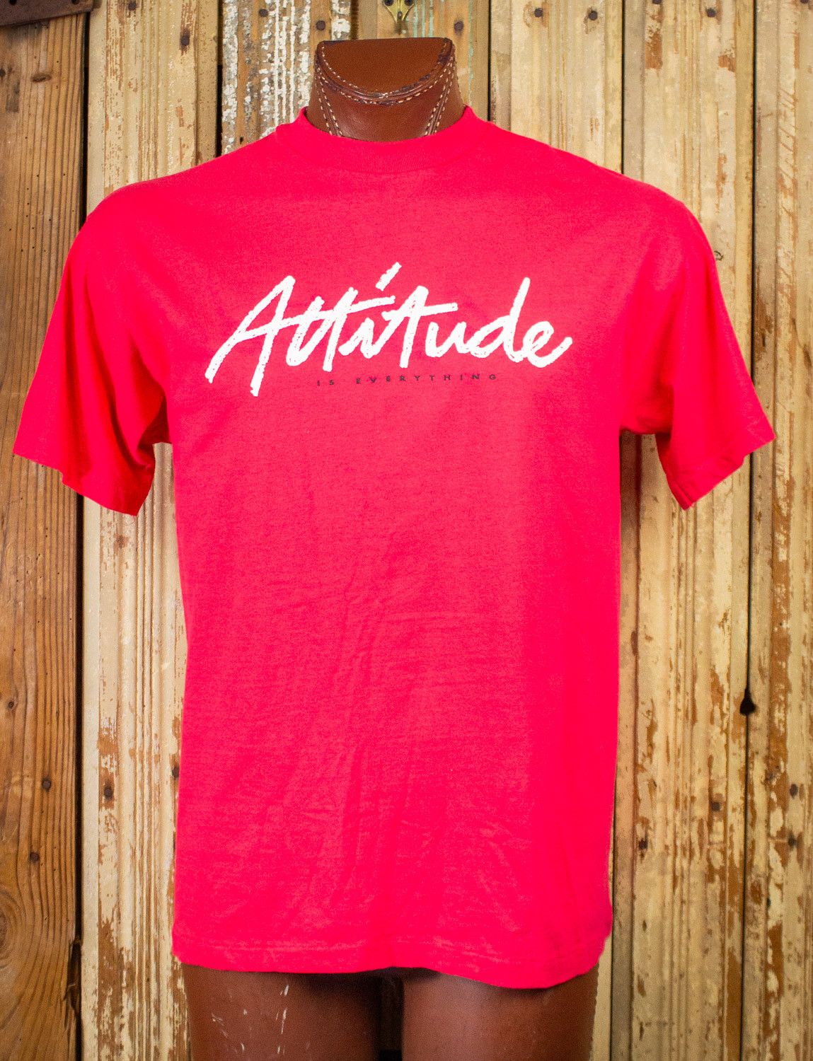Vintage Vintage Attitude Is Everything Graphic T Shirt 90s Size US L / EU 52-54 / 3 - 1 Thumbnail