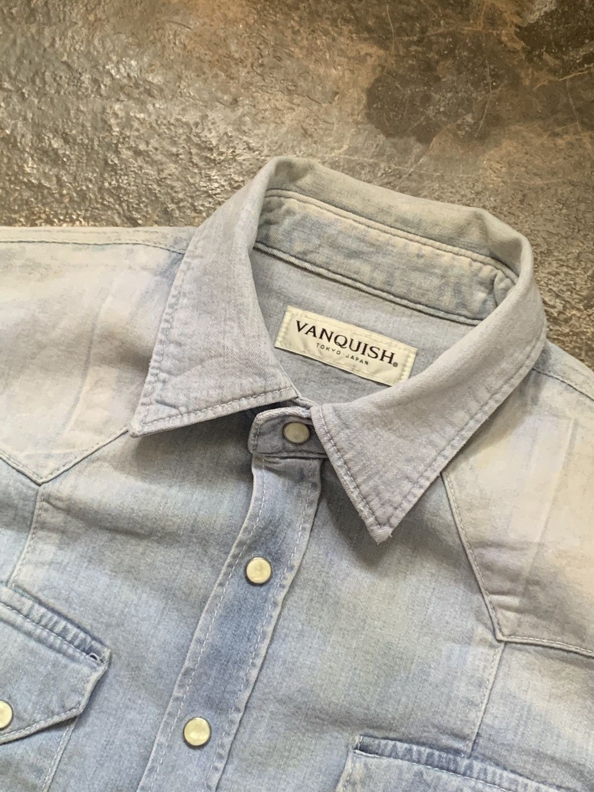 Vanquish Vanquish Western stretch denim shirt Size M / US 6-8 / IT 42-44 - 3 Thumbnail