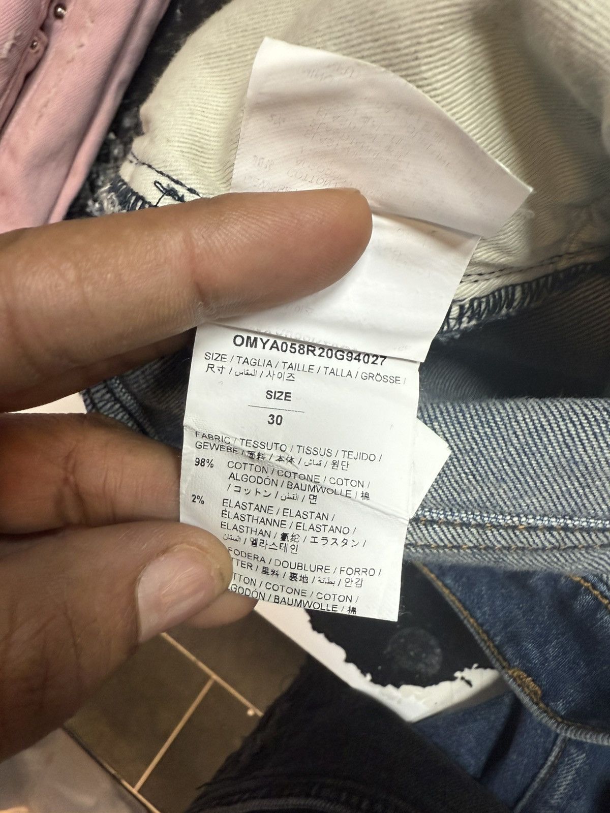 Off-White Off-White c/o Virgil Abloh "Denim" Stripe Slim Fit Jeans Size US 30 / EU 46 - 6 Thumbnail